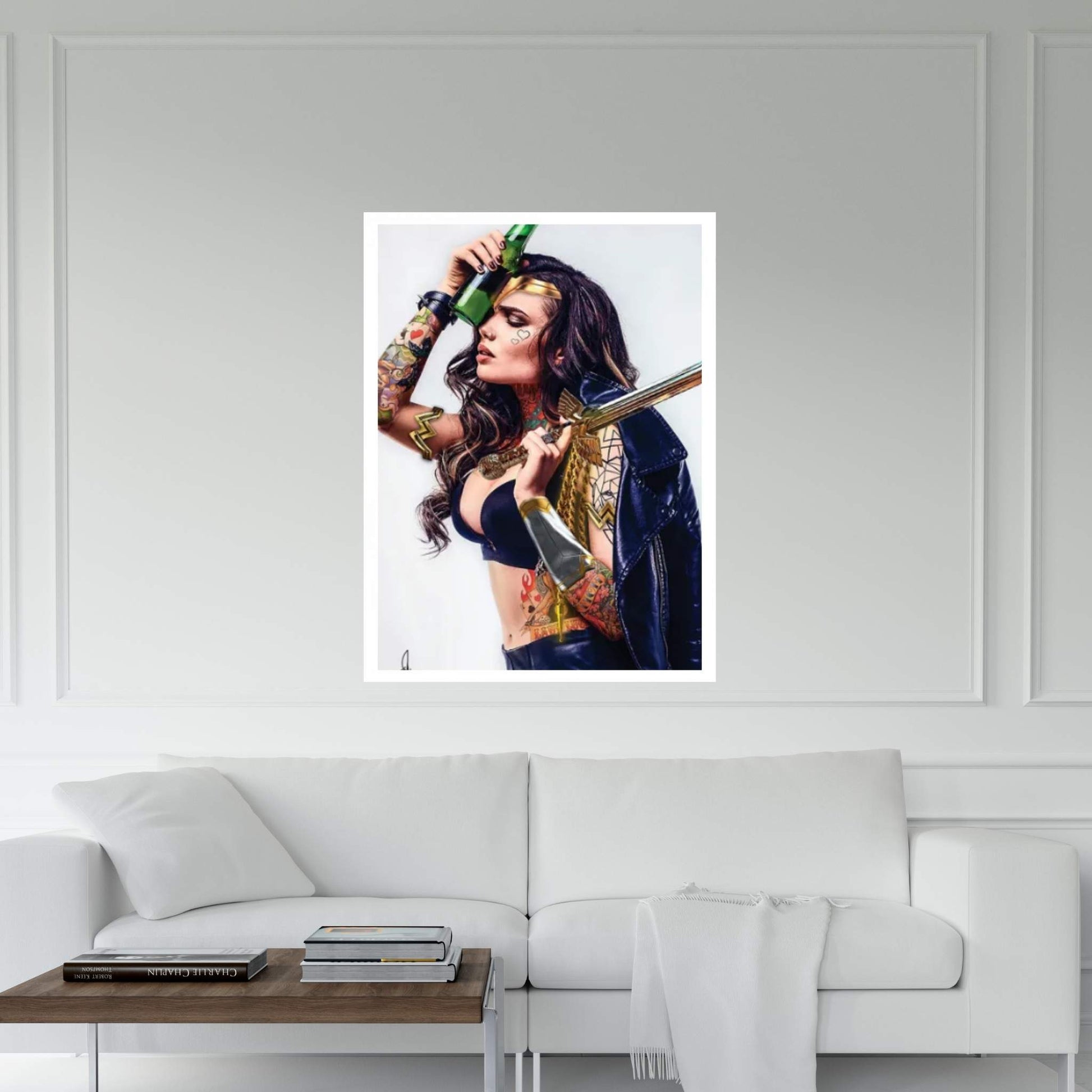 Wonder Woman Beer Canvas Wall Art - Y Canvas