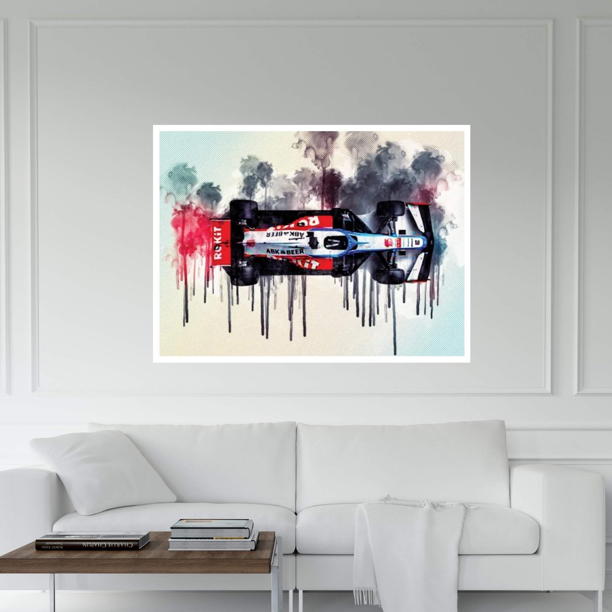 Williams Fw43 Minimalism Top View 2020 F1 Cars Formula 1 Canvas Wall Art - Y Canvas