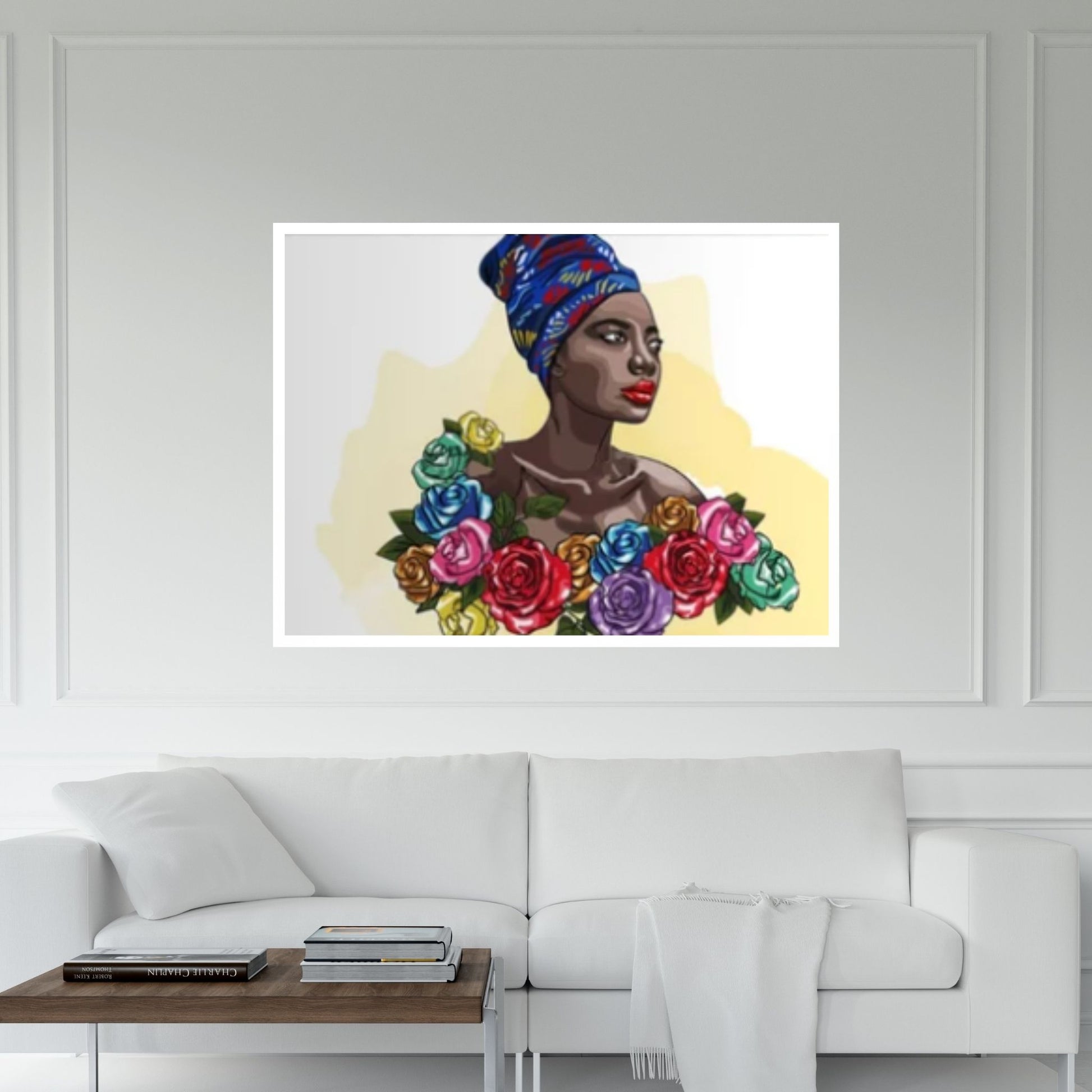 African Art Wall Decor, African Woman Makeup Wall Art, Abstract Canvas Art - Y Canvas