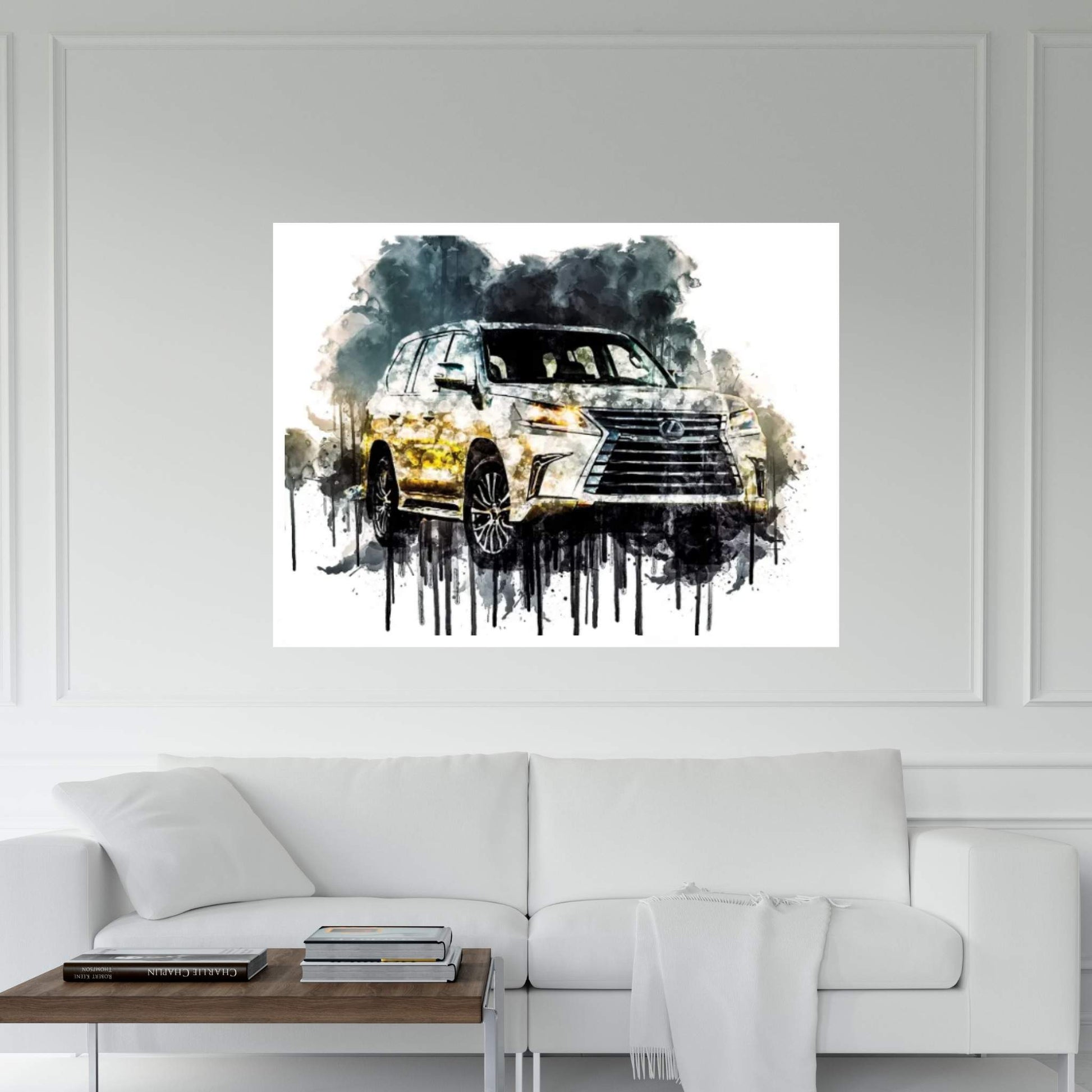 Car 2018 Lexus LX 570 Two Row Canvas Wall Art - Y Canvas