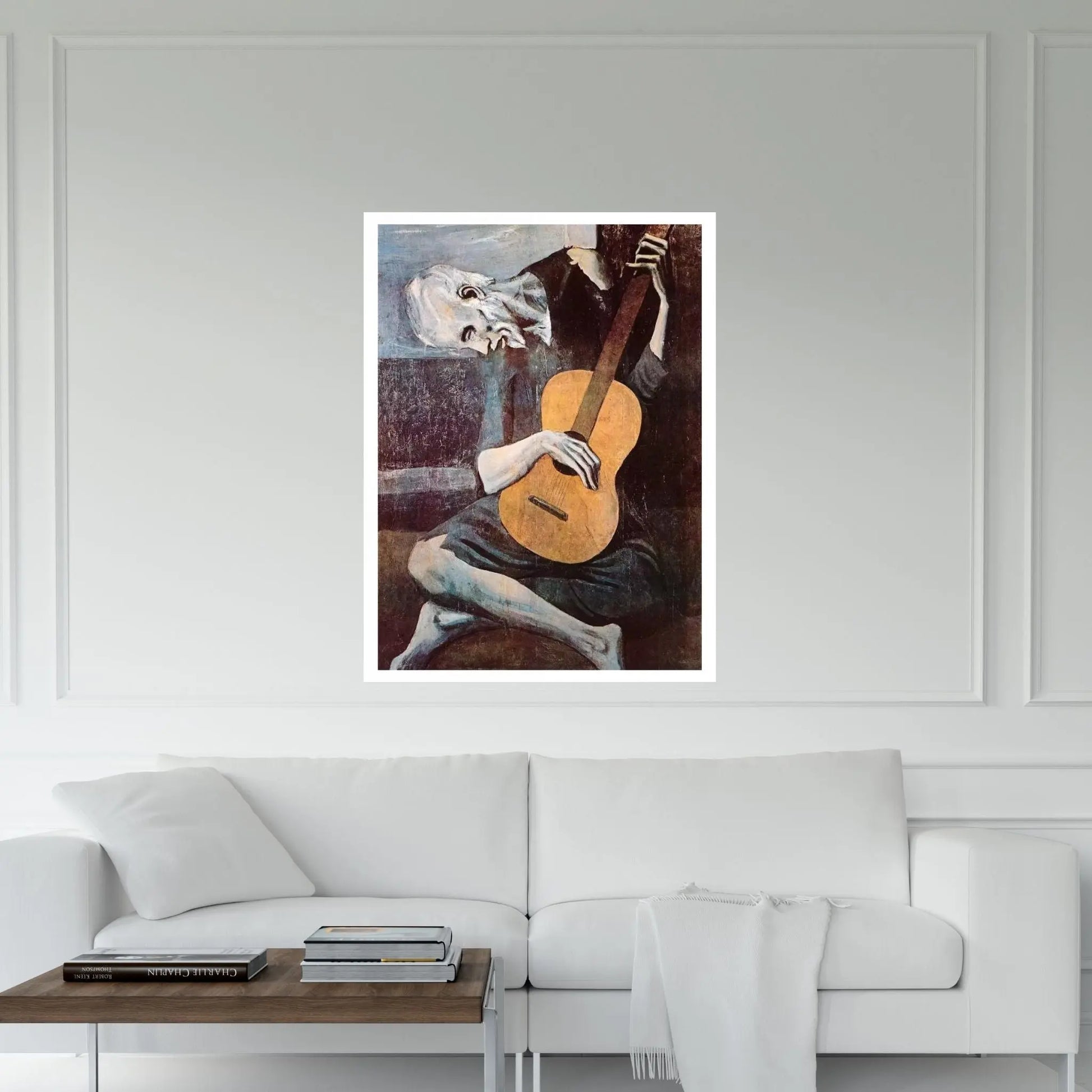 The Old Guitarist Canvas Wall Art - Y Canvas