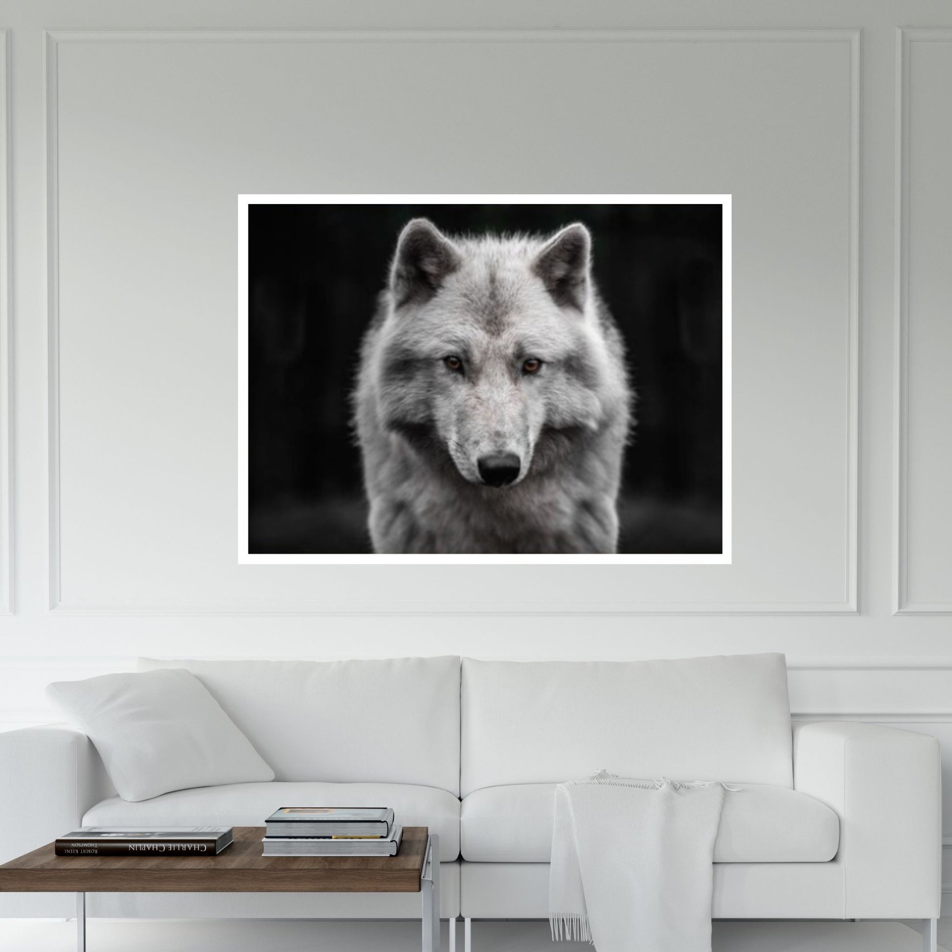 Grey Wolf Canvas Art Wolf Wall Art, Grey Wolf Canvas Animal Wall Decor - Y Canvas