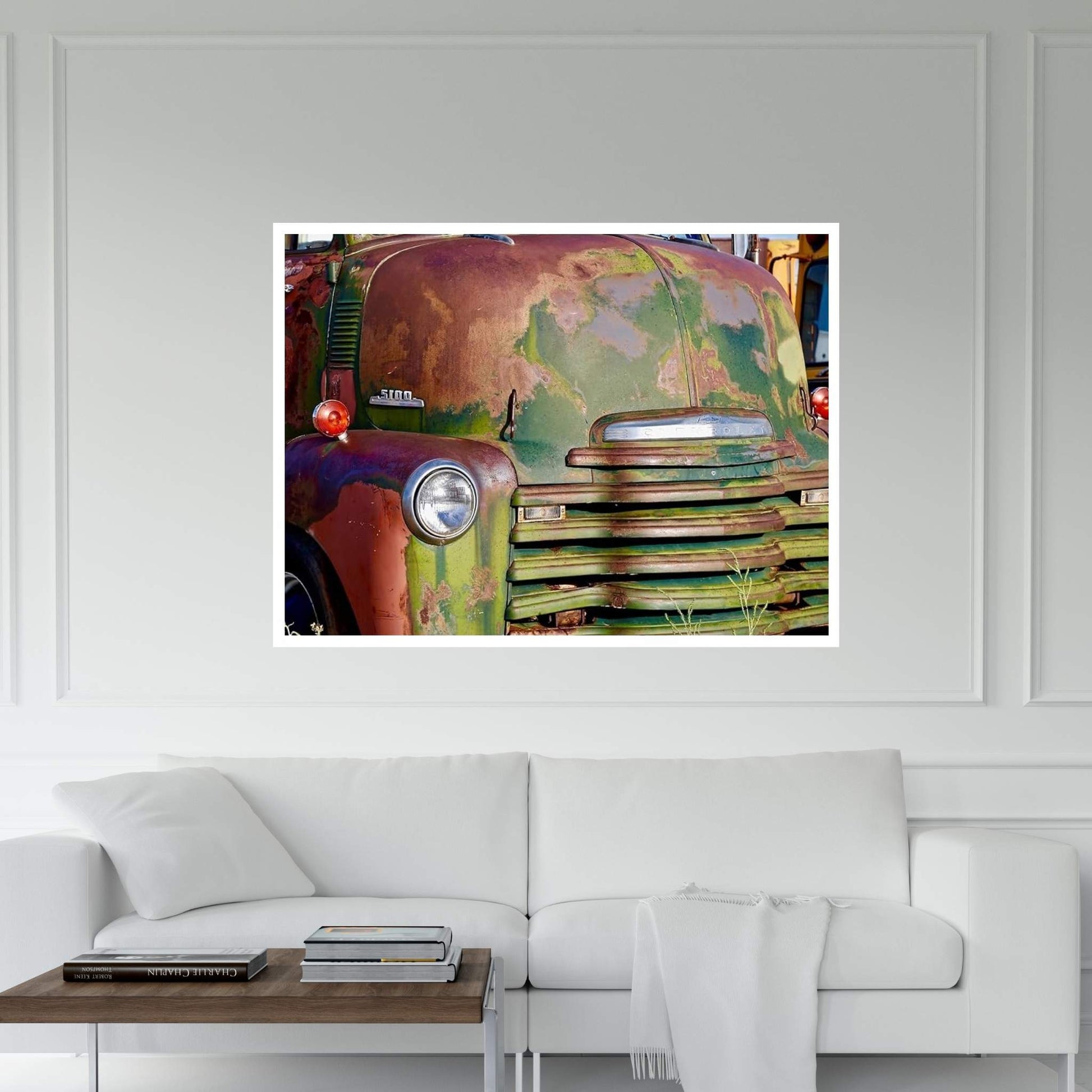 Green Rusted Grill Canvas Wall Art - Y Canvas