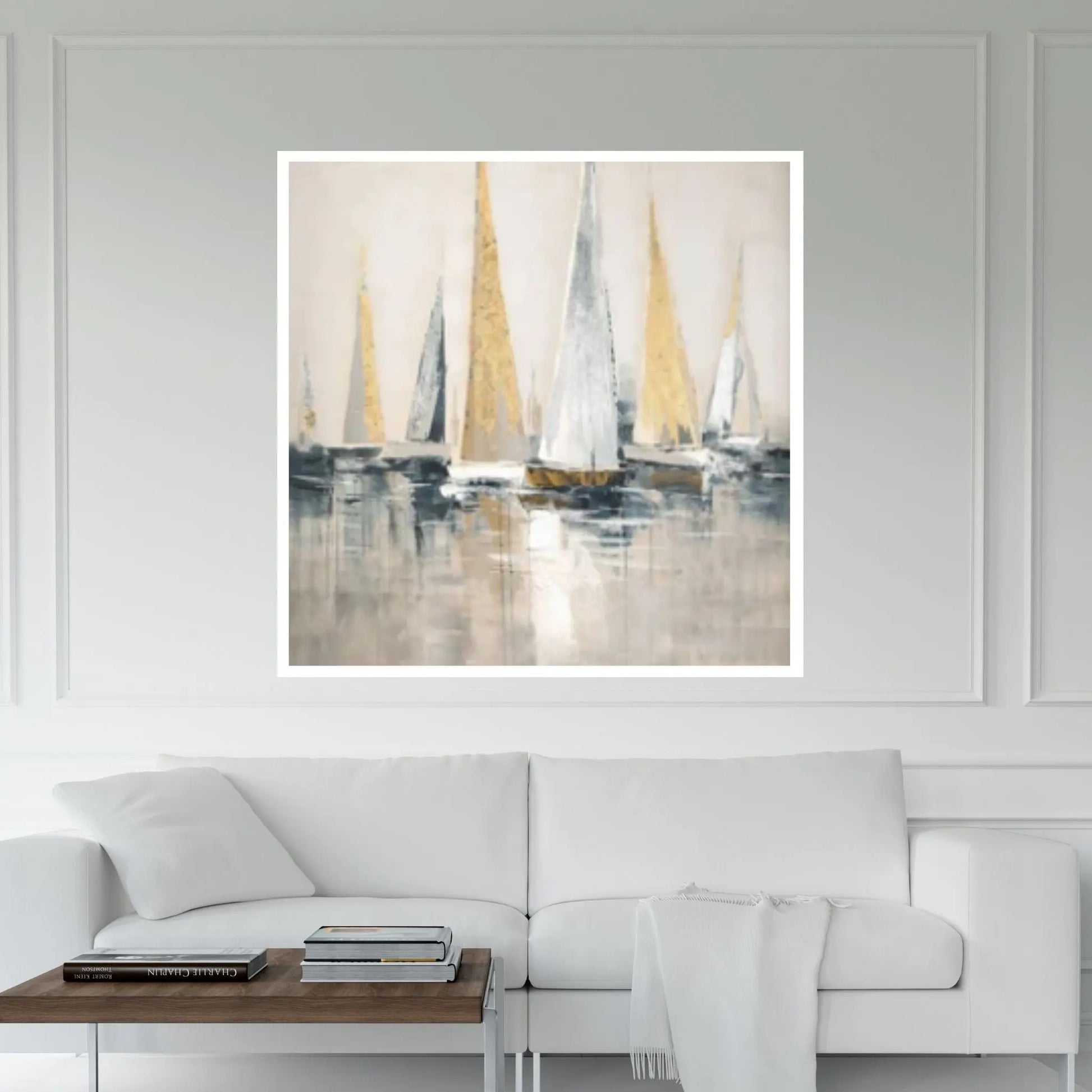 British Battleships Canvas Wall Art Painting - Vintage Seascape Painting,Ship Canvas Art At Sea Oil Painting - Y Canvas