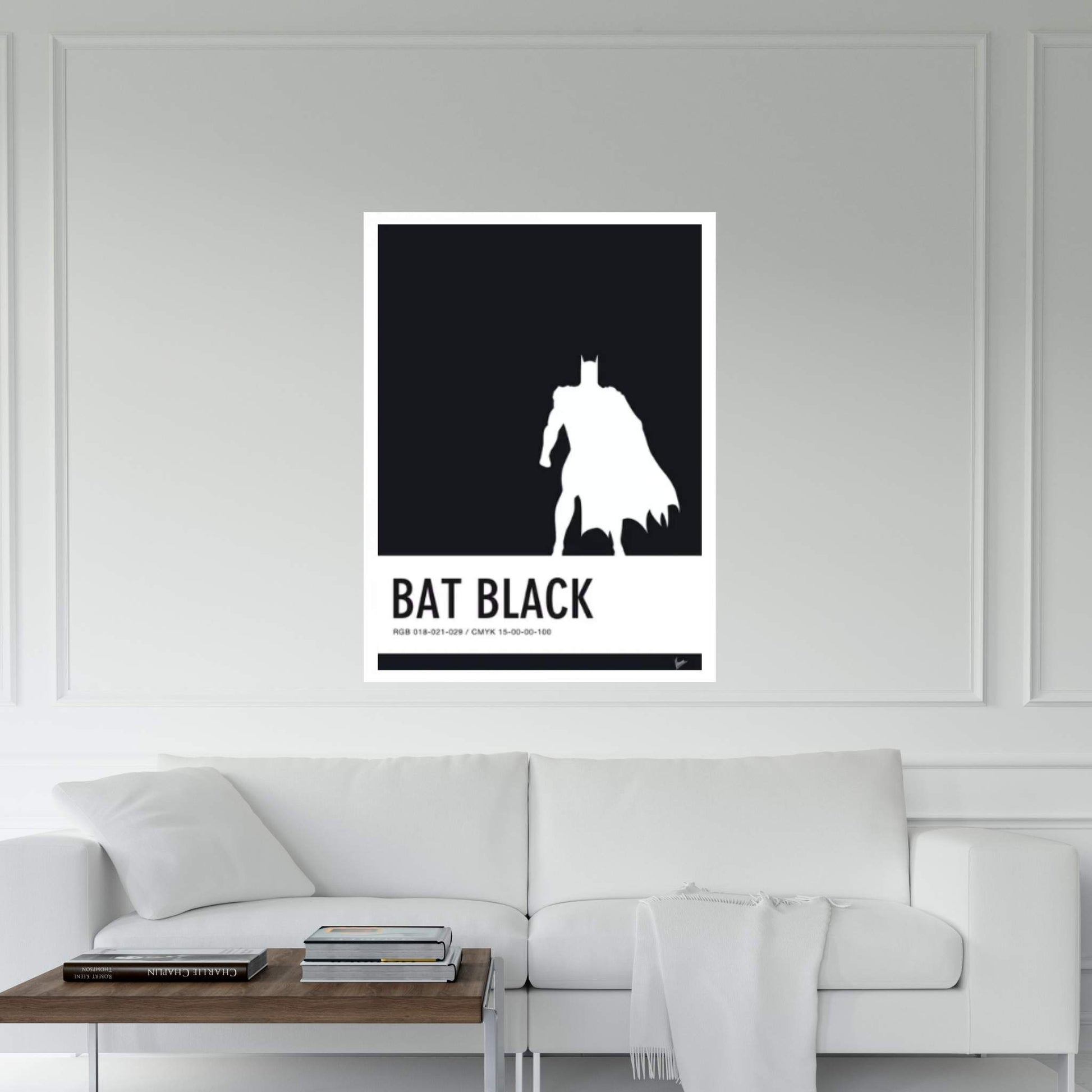 Minimal Colorcode Poster Batman Canvas Wall Art - Y Canvas