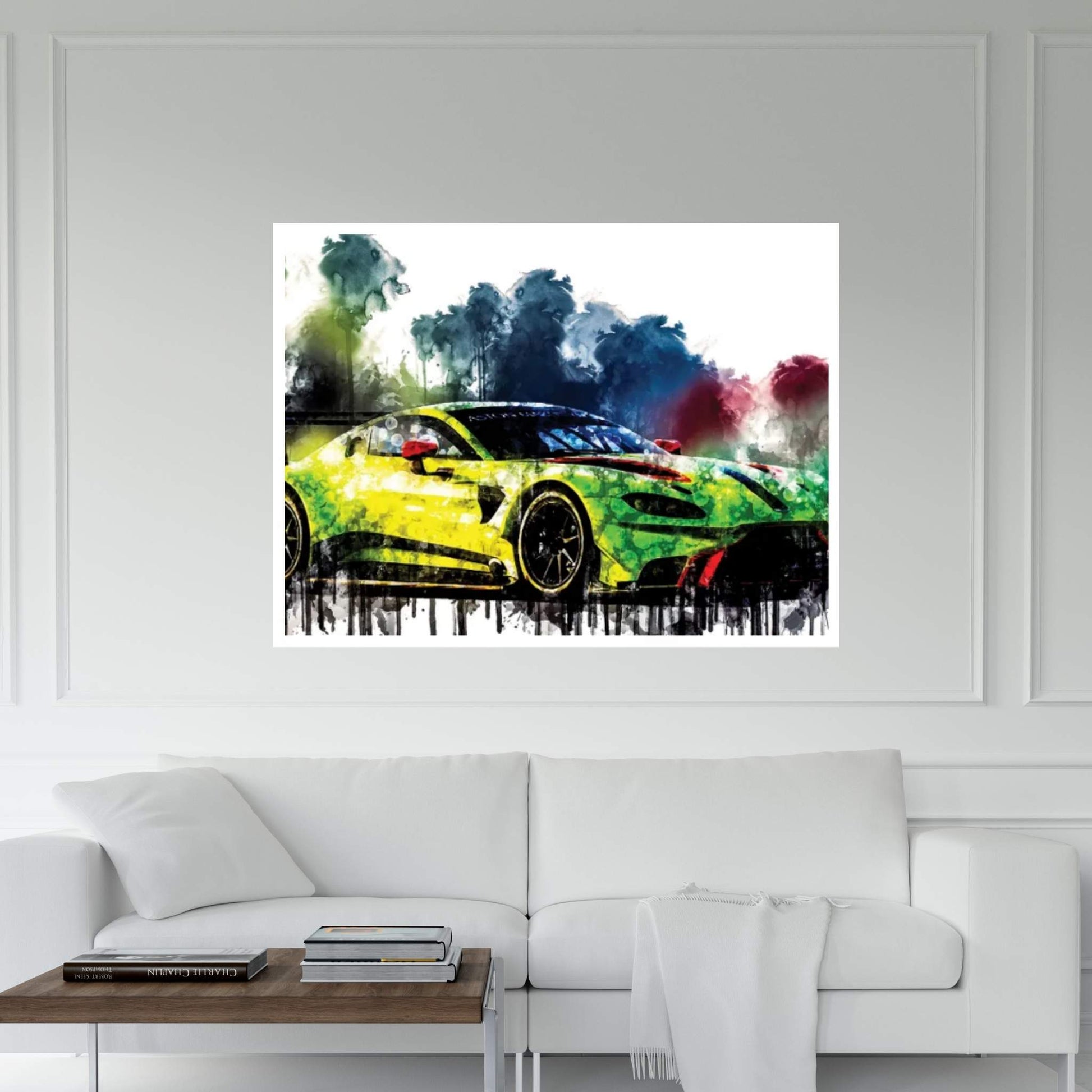 2018 Aston Martin Vantage GTE Vehicle CCCLXVIII Canvas Wall Art - Y Canvas