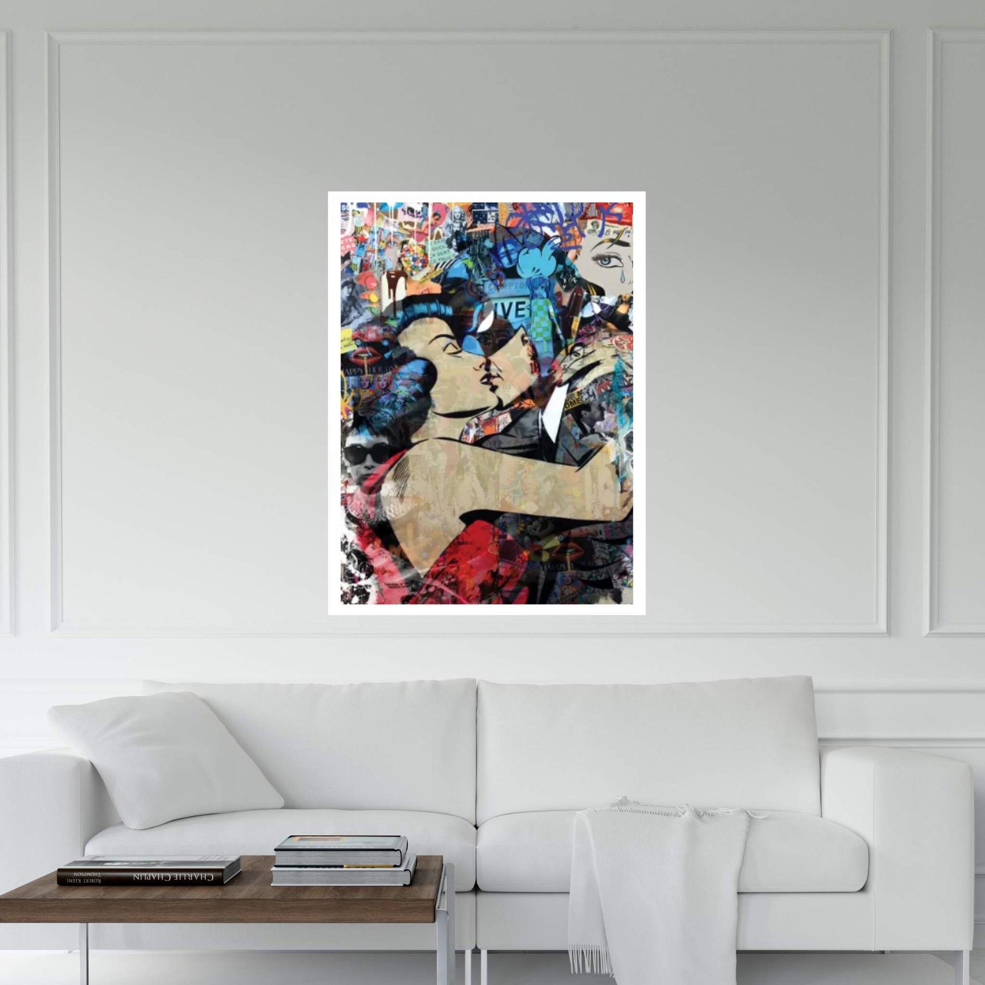 Superhero Kiss Canvas Wall Art - Y Canvas