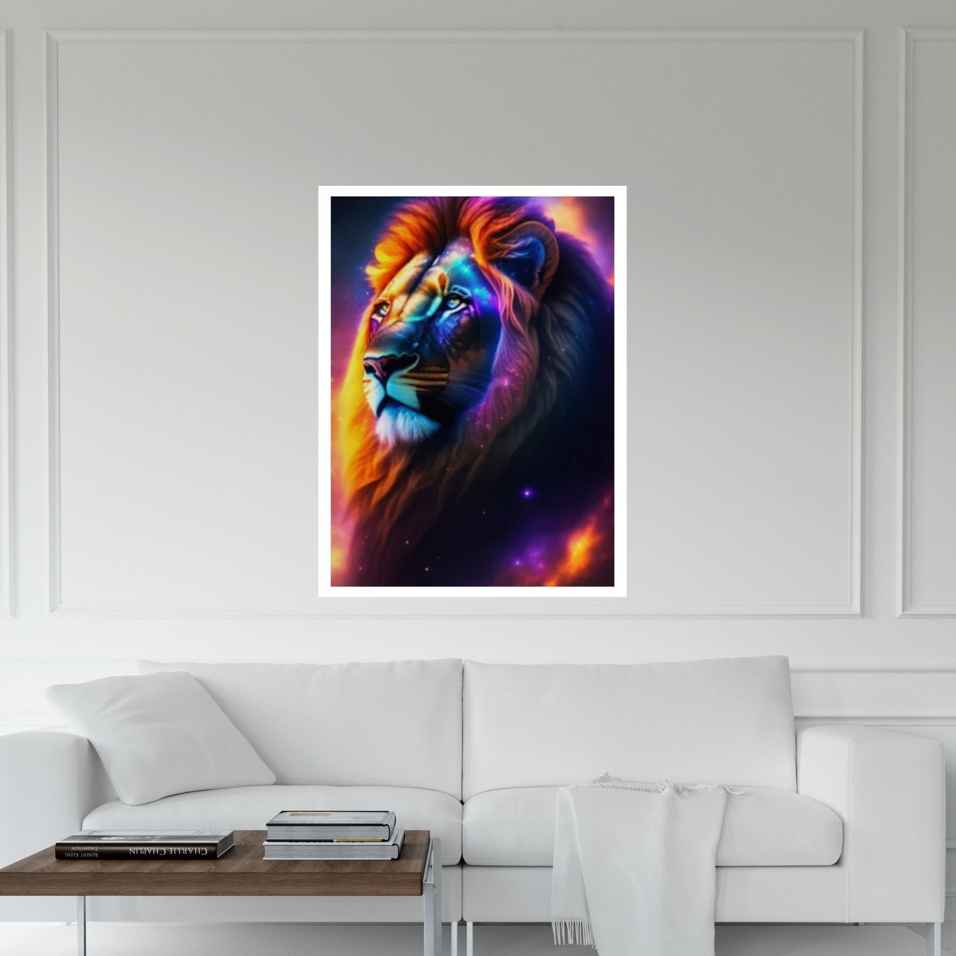 Animal Lion Canvas Wall Art, Creative Animal Modeling Wall Art - Y Canvas