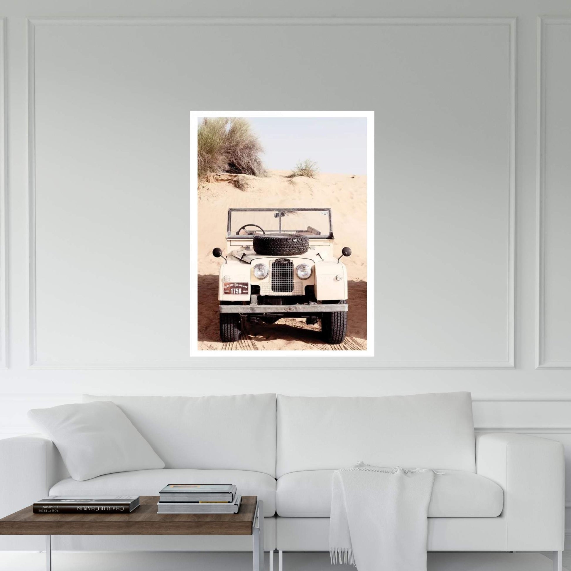 Dubai UAE - Land Rover Desert Canvas Wall Art - Y Canvas