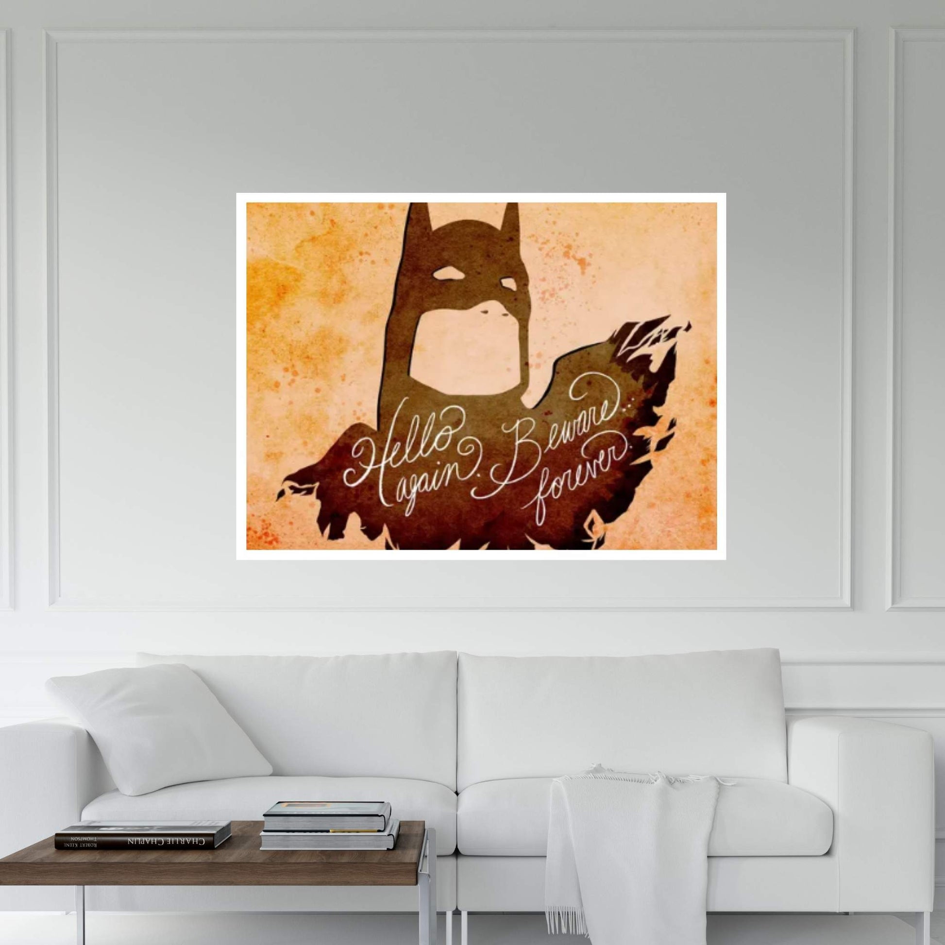 Hello Again. Beware Forever. Canvas Wall Art - Y Canvas