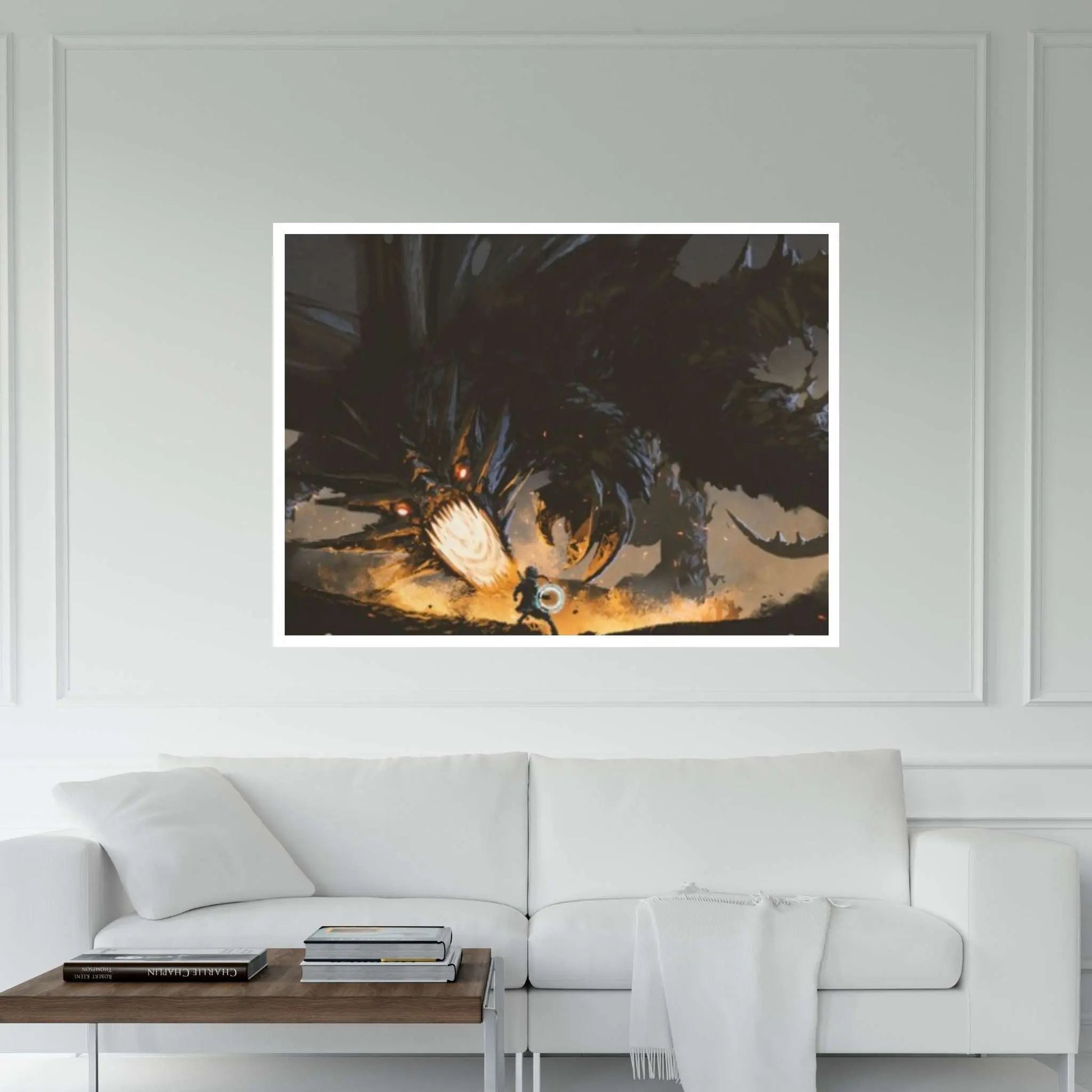 Dragon Warrior Print Canvas Wall Art Poster - Y Canvas