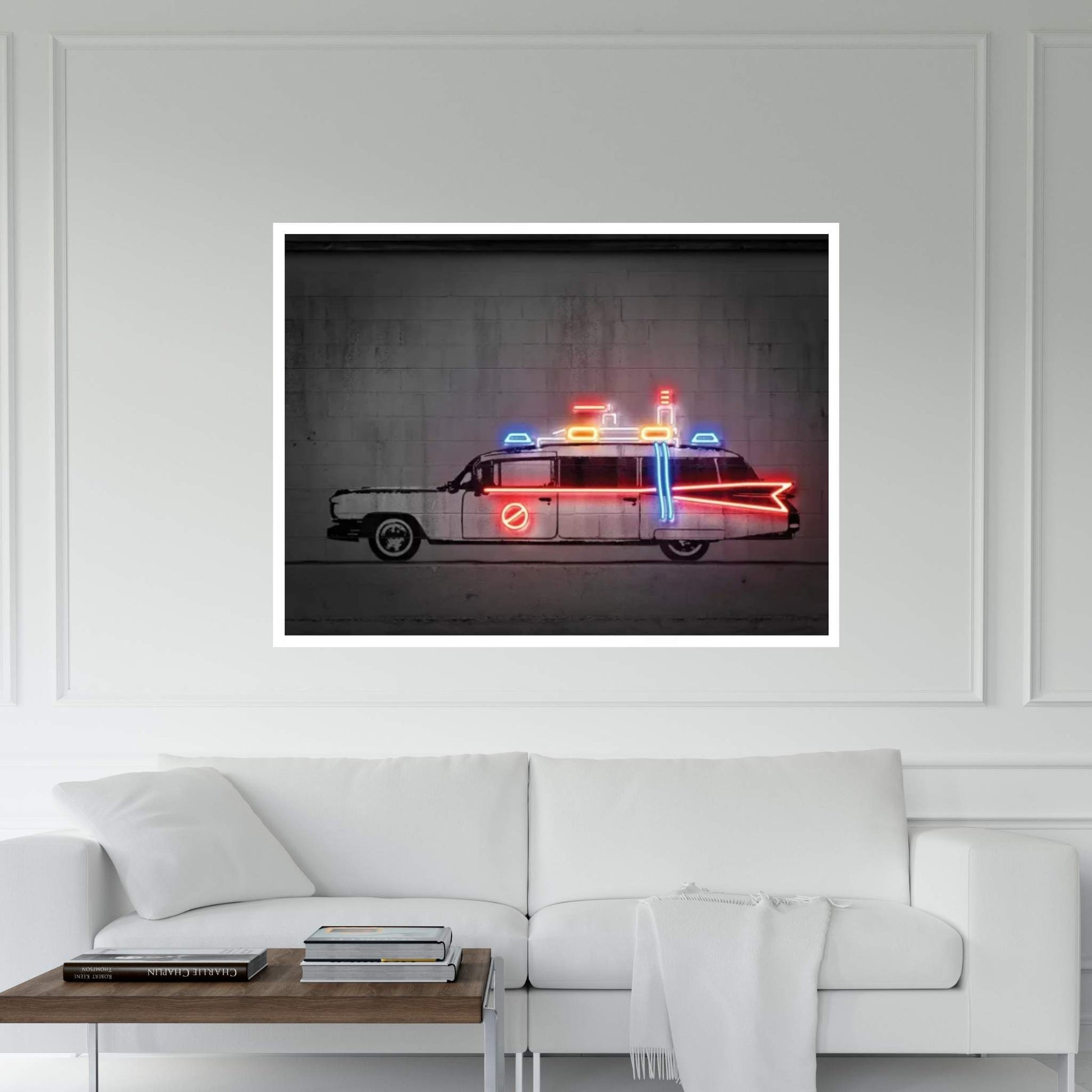 Ghost Car Canvas Wall Art - Y Canvas