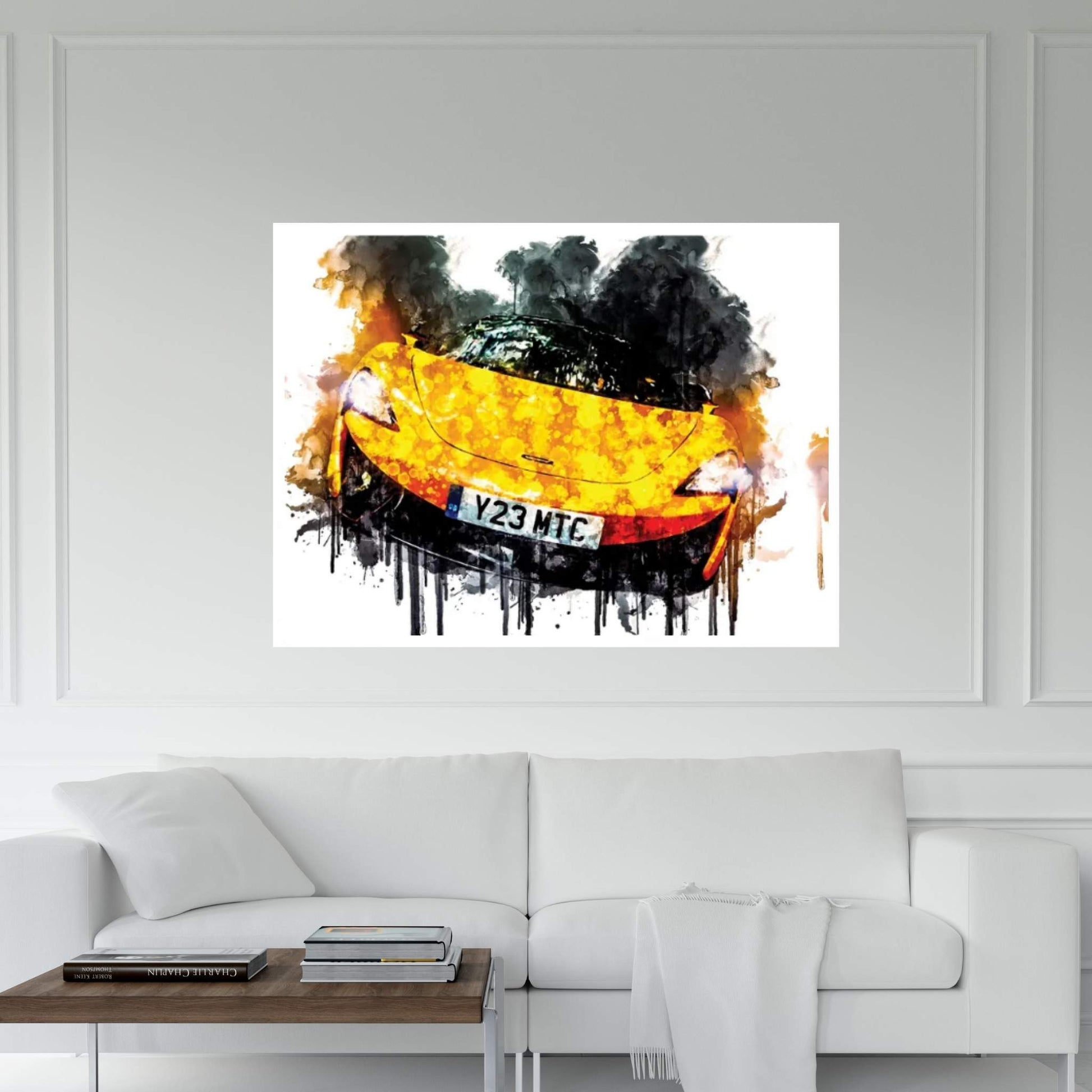 Car 2017 McLaren 570S Spider Canvas Wall Art - Y Canvas