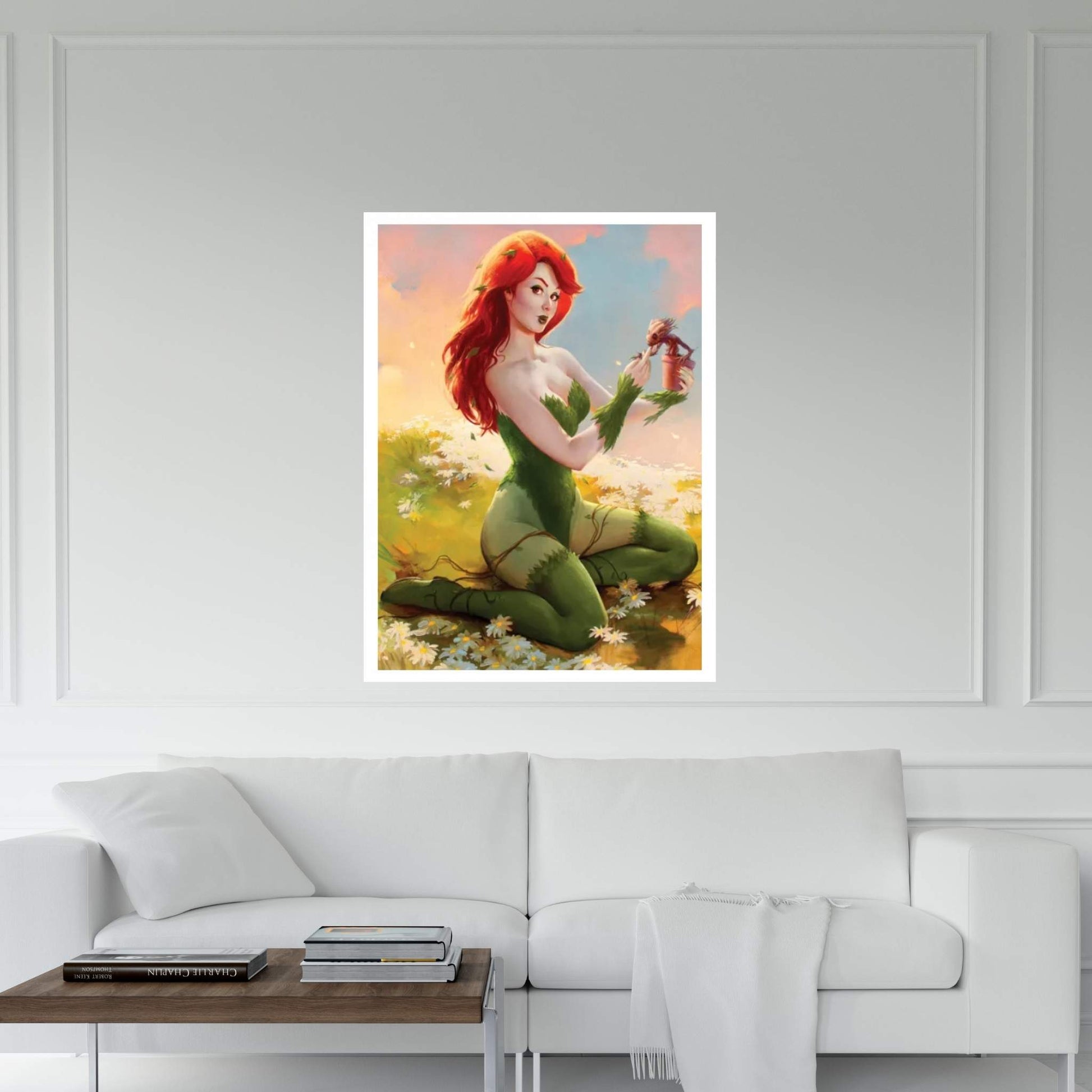 Poison Ivy And Baby Groot Canvas Wall Art - Y Canvas