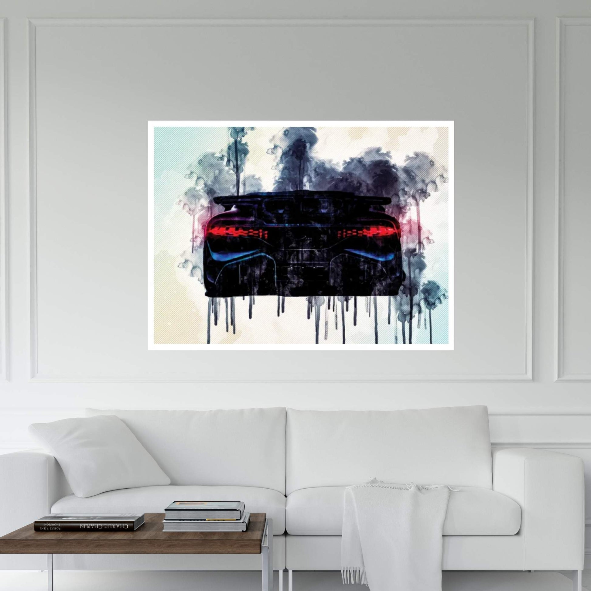 Bugatti Divo Rear View Exterior Luxury Hypercar Supercars Hypercars Canvas Wall Art - Y Canvas