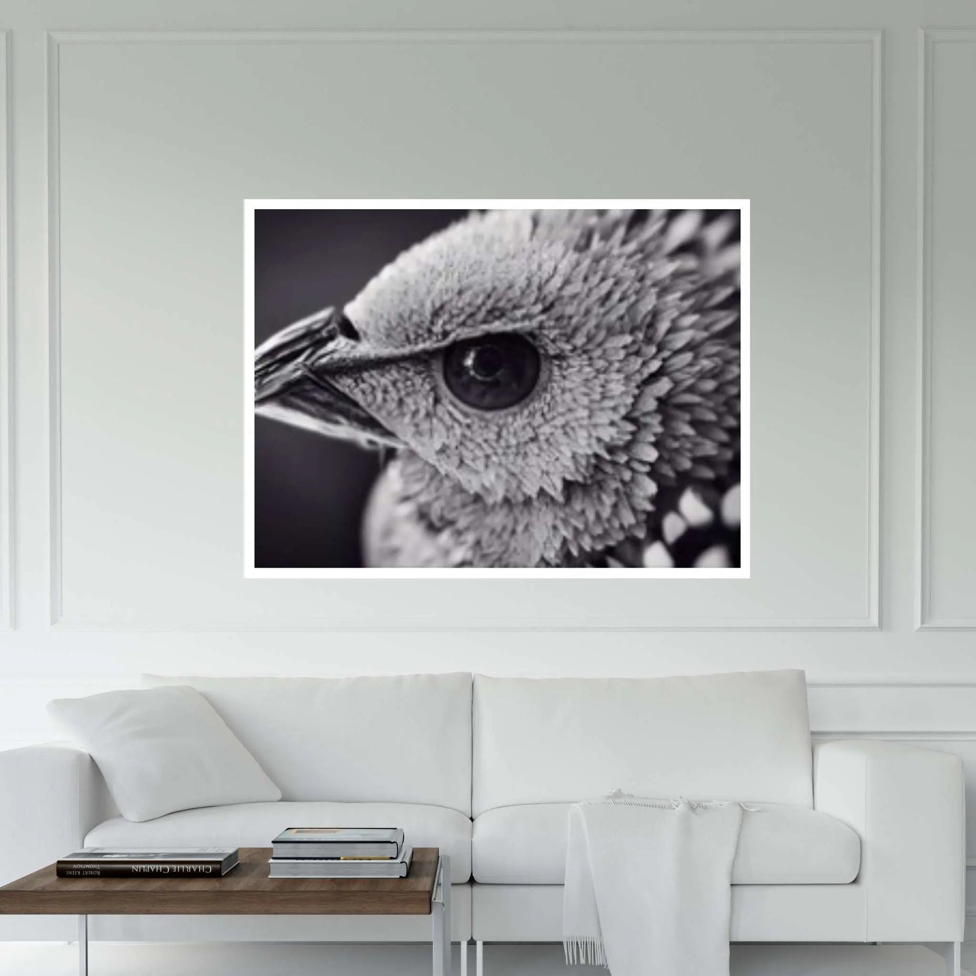 Sparrow Bird in the Flowers Print on Canvas - Y Canvas