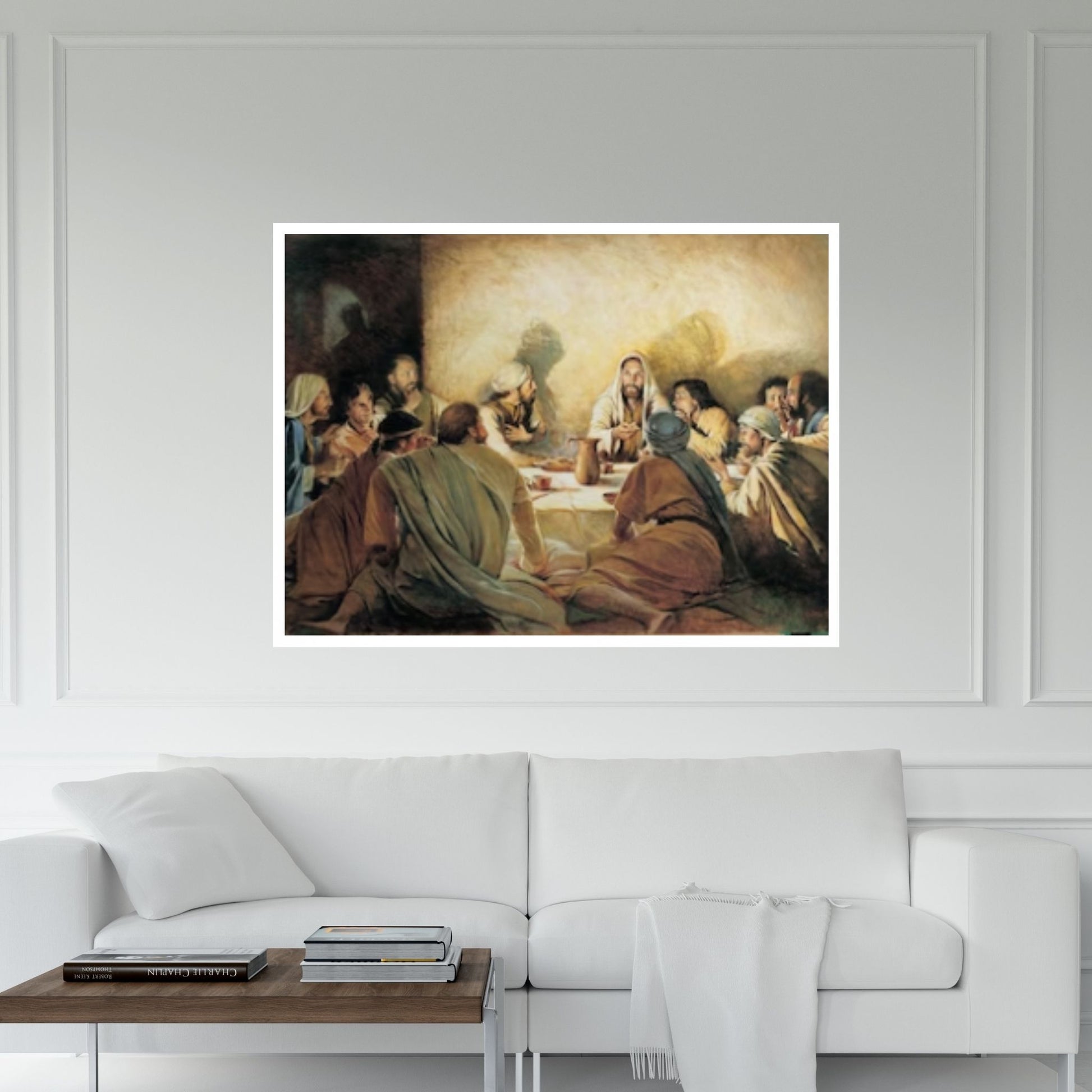 Last Supper Canvas Wall Art, Last Supper Canvas Poster, Set Jesus and Disciples Christian - Y Canvas