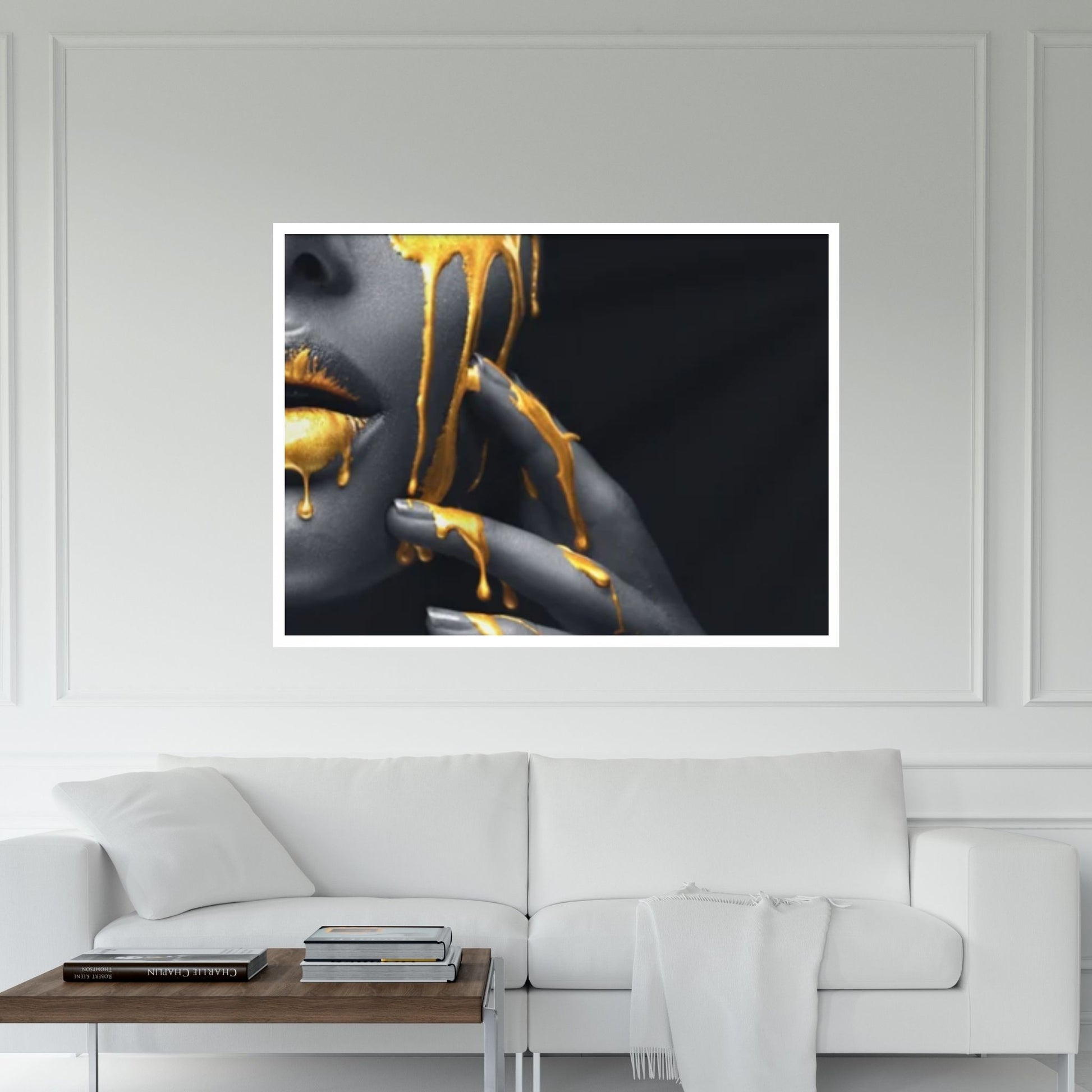 African Art Wall Canvas Decor, African Woman Wall Art, Lips Canvas Wall Art - Y Canvas