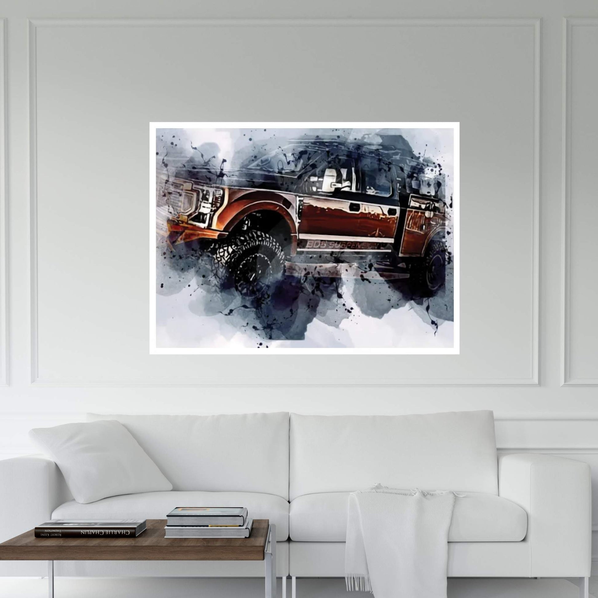 Ford F-350 Super Duty Crew Cab Exterior Golden Canvas Wall Art - Y Canvas