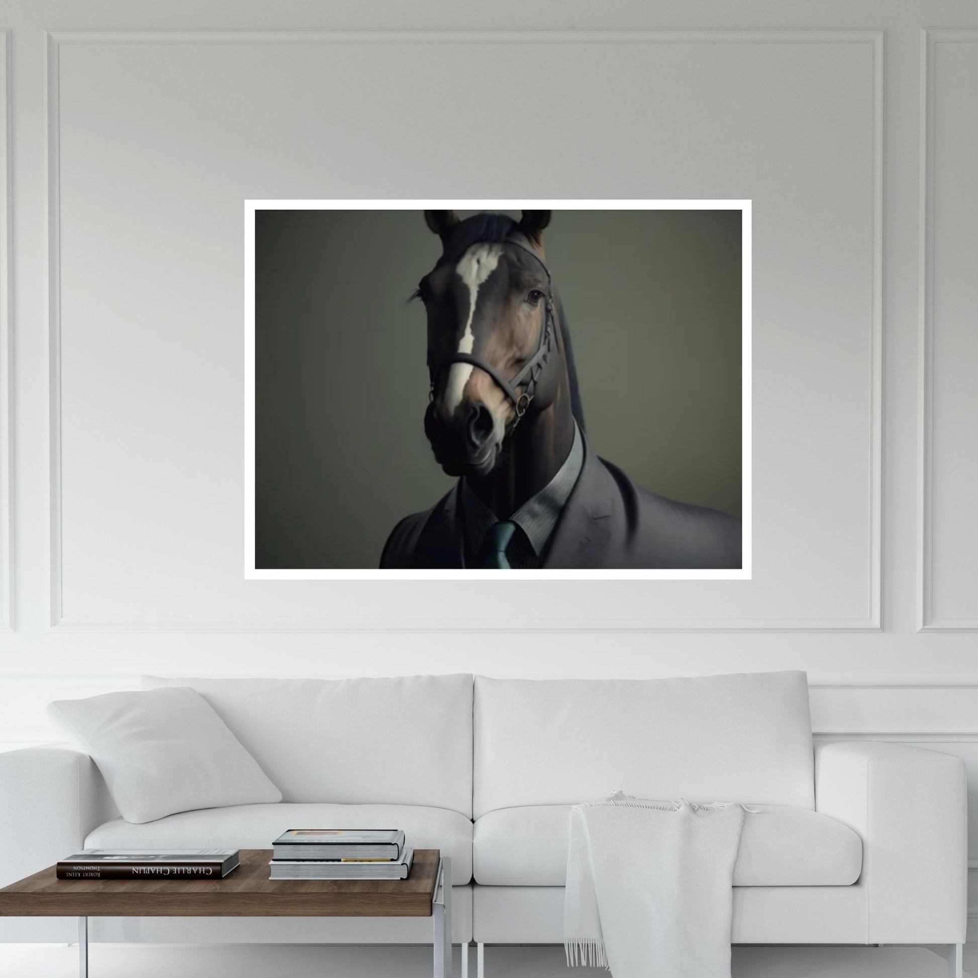 Large Black Horse Print Poster Canvas Art, Animal Art, Animal Painting Horse Canvas Wall Art - Y Canvas