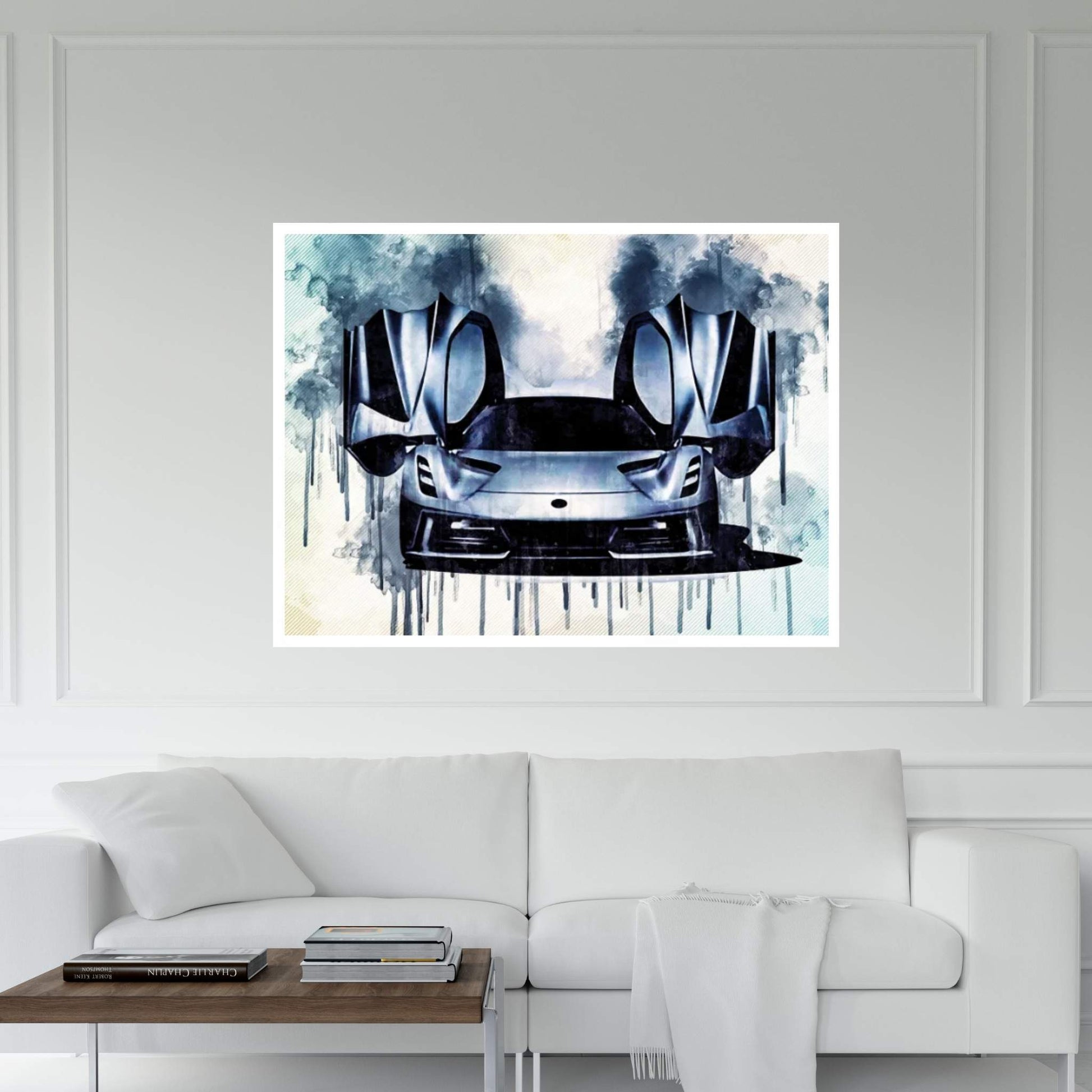 2020 Lotus Evija Electric Hypercar Exterior Front View Canvas Wall Art - Y Canvas