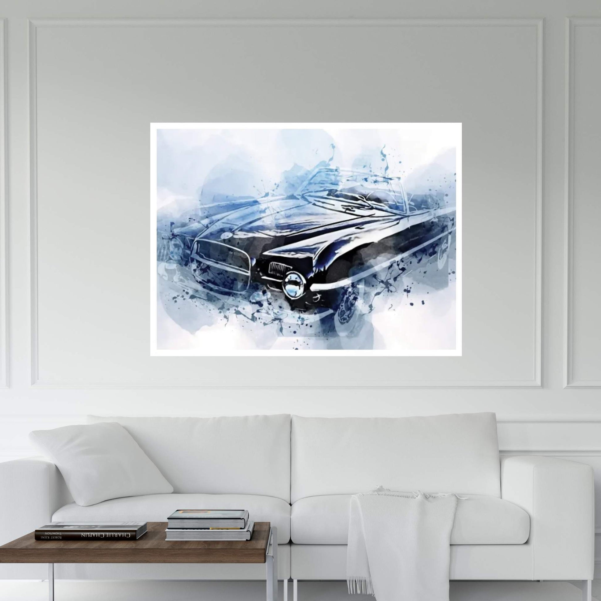 Dodge Firebomb Prototype Retro Cars 1953 Cars Black Cabriolet Cars Canvas Wall Art - Y Canvas