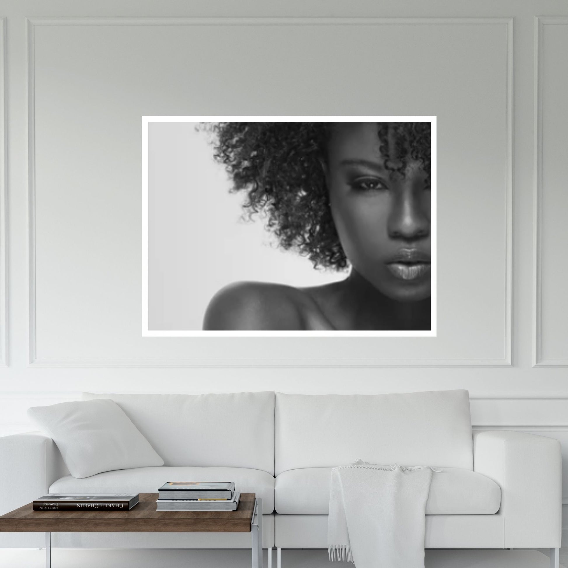 African Black Woman Portrait, Colorful Afro Art, African Woman Makeup Wall Art, Modern Art - Y Canvas