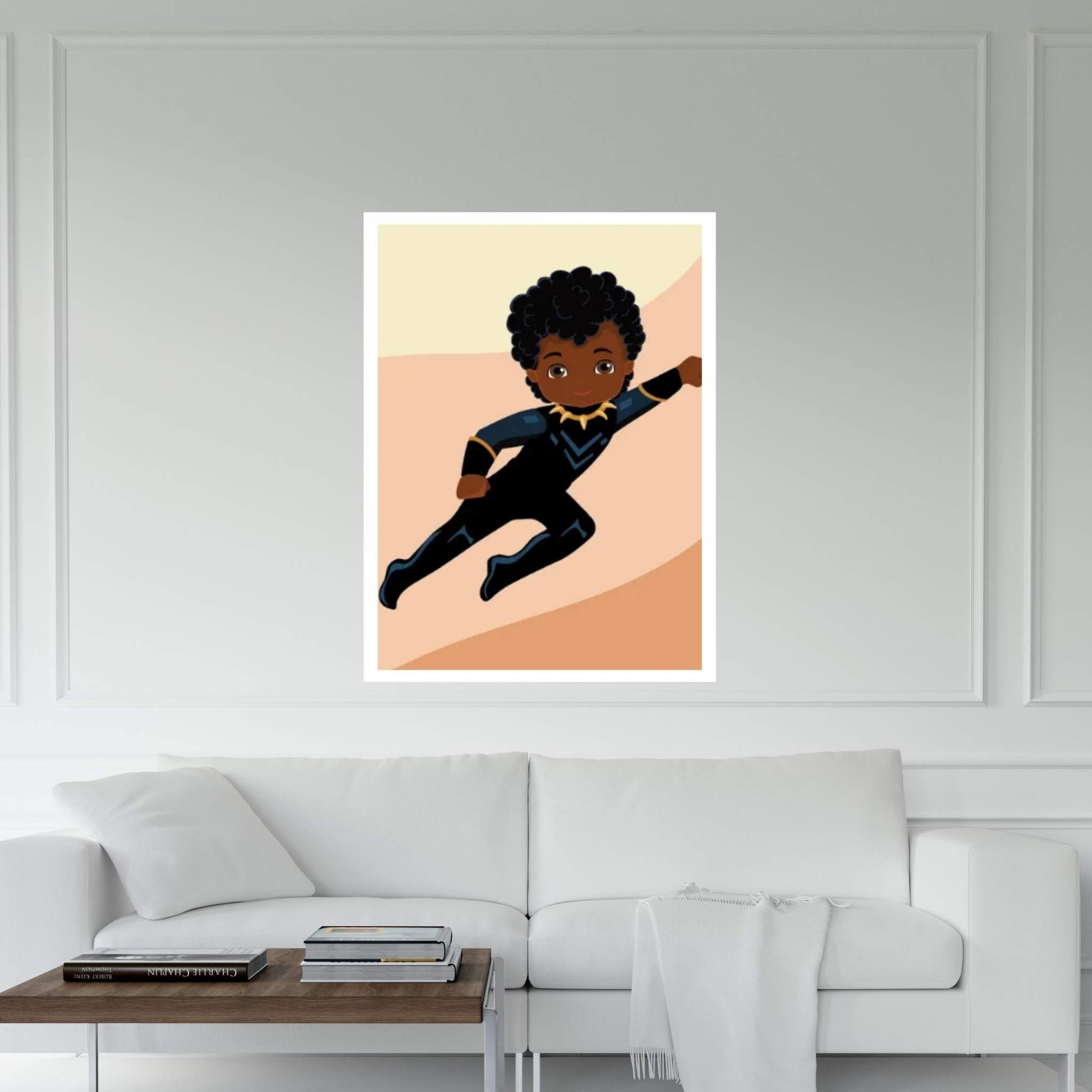 Black Panther Kid Canvas Wall Art - Y Canvas