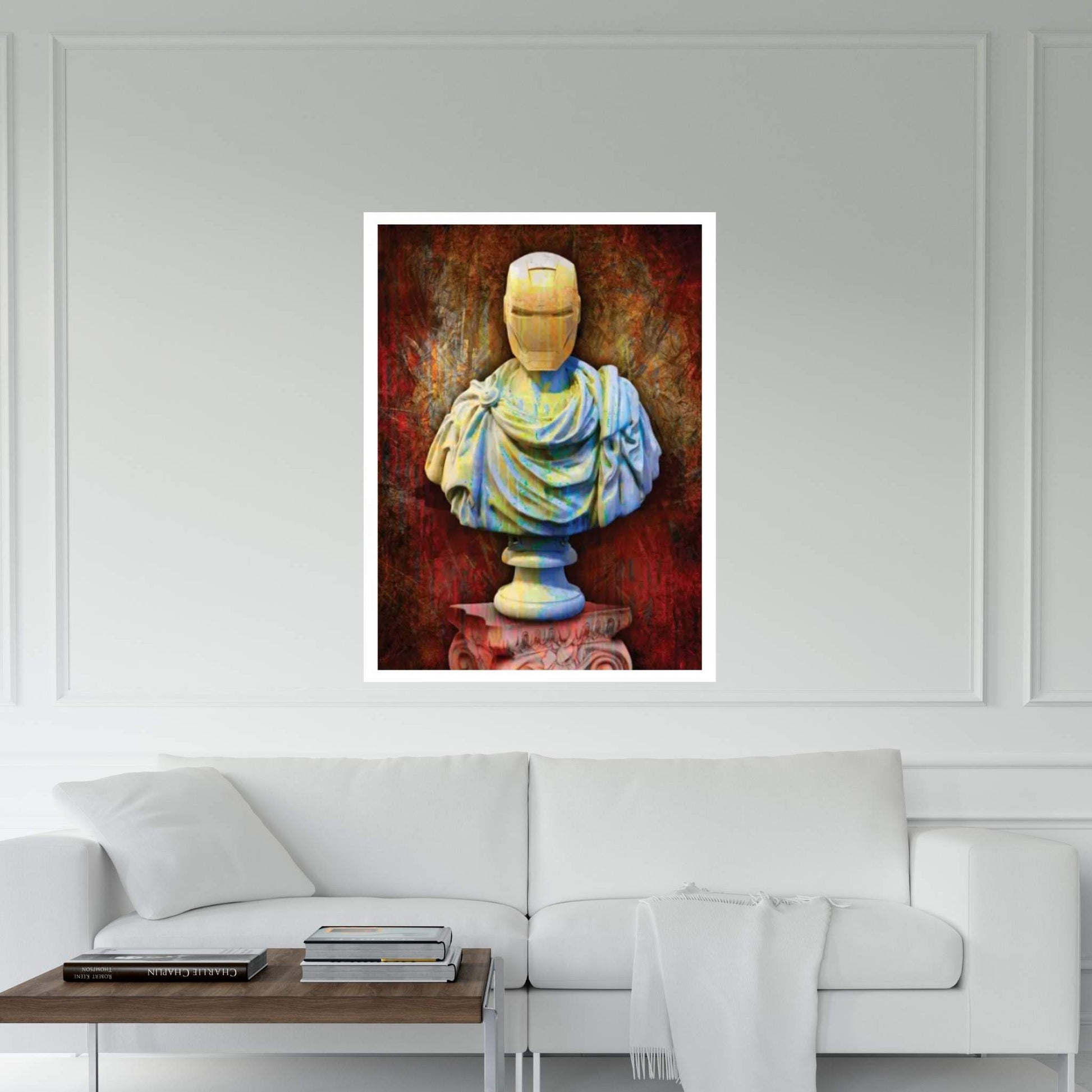 The Iron Man Bust Canvas Wall Art - Y Canvas