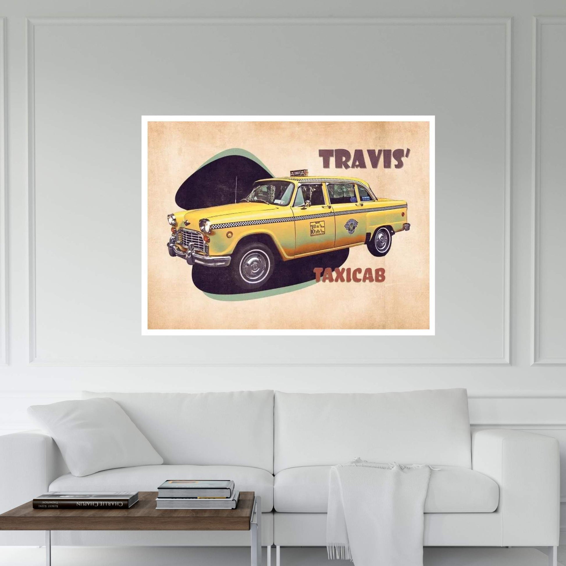 Travis' Taxicab Canvas Wall Art - Y Canvas