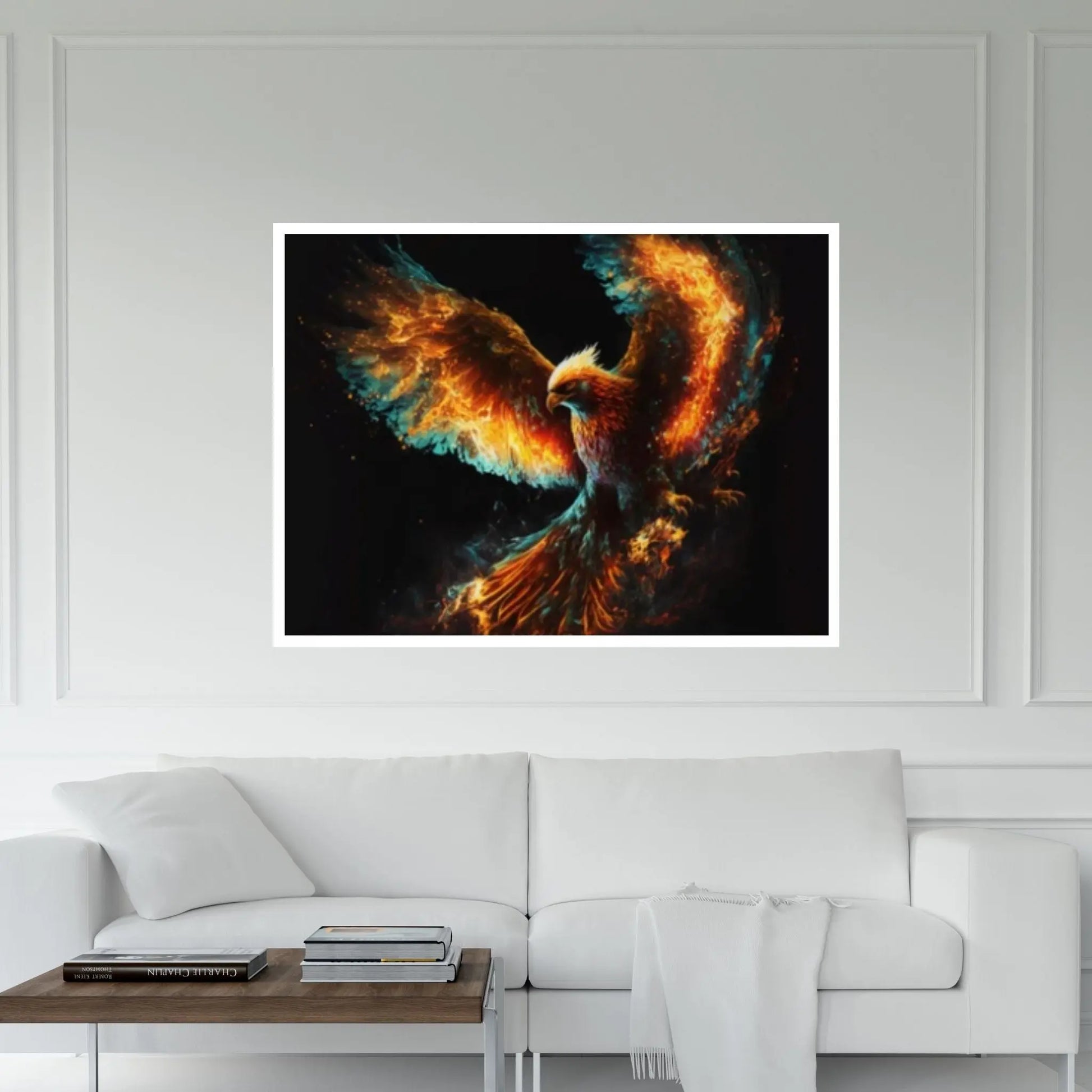 Phoenix Wall Art, Huge Canvas Wall Decor,Phoenix Rebirth Canvas - Y Canvas