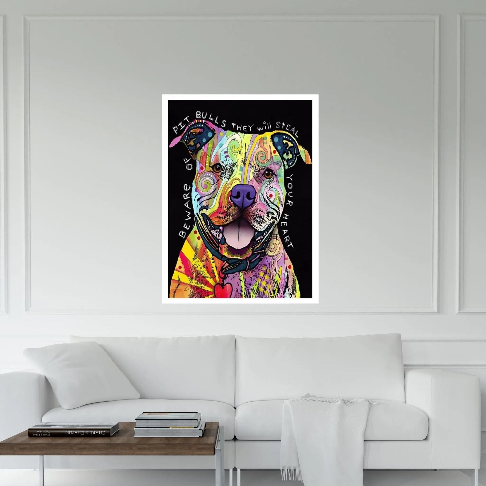 Beware of Pit Bulls Canvas Wall Art - Y Canvas