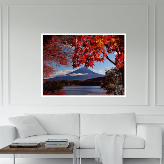 Fuji Kawaguchiko Autumn Leaves Canvas Wall Art - Y Canvas