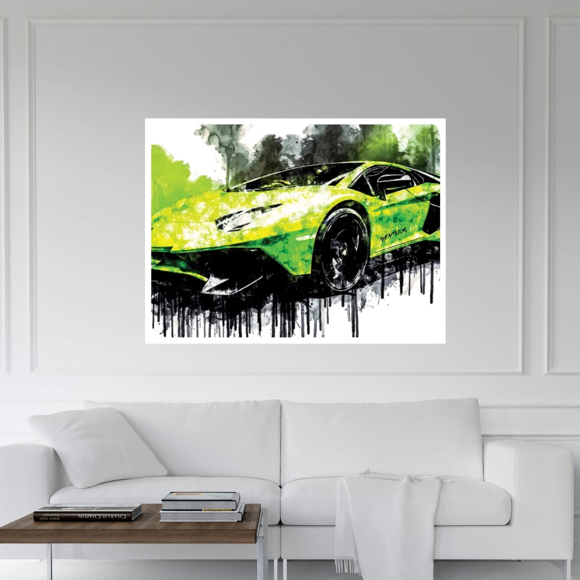 2017 Mcchip DKR Lamborghini Aventador Vehicle CLXII Canvas Wall Art - Y Canvas