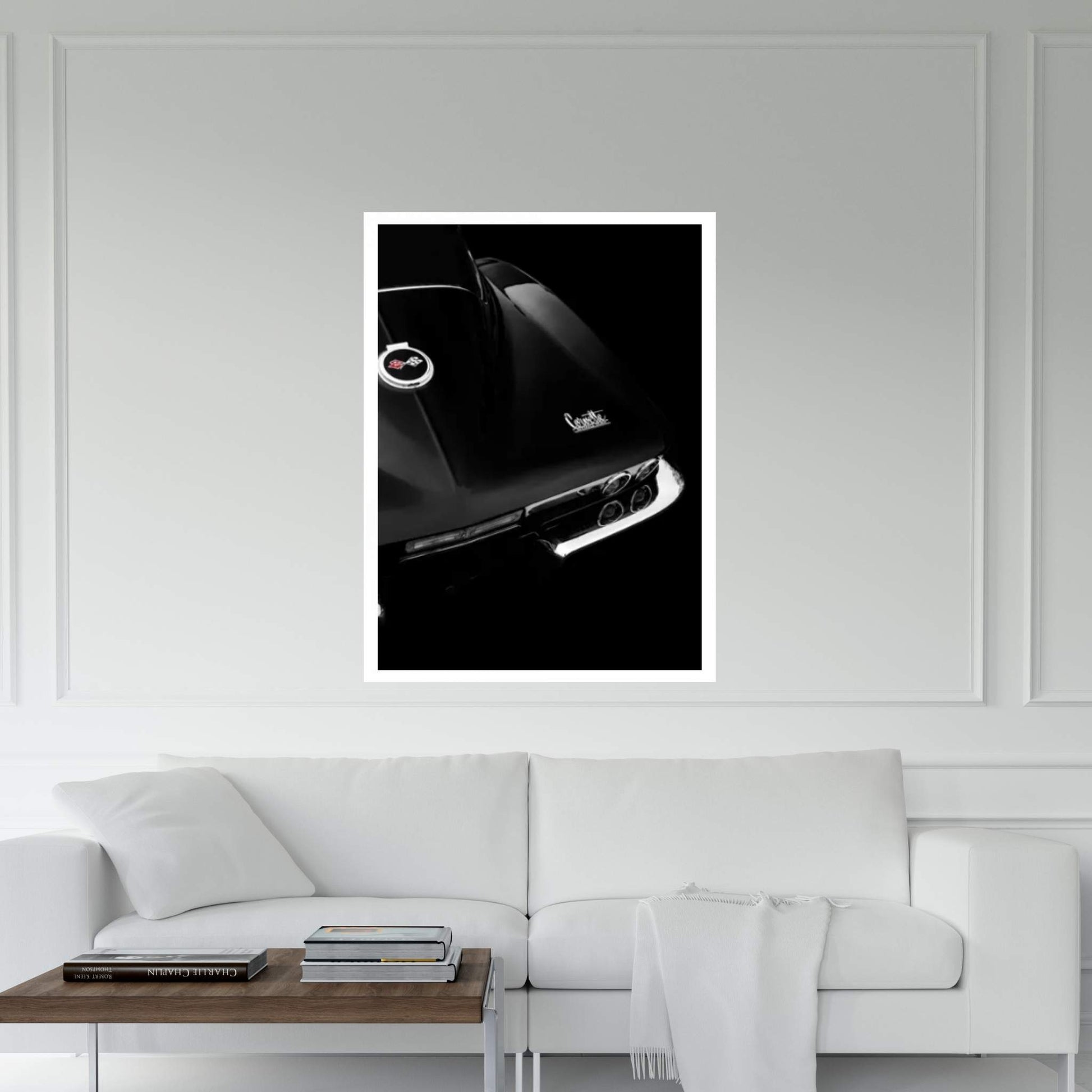 The Corvette Stingray In Black Canvas Wall Art - Y Canvas