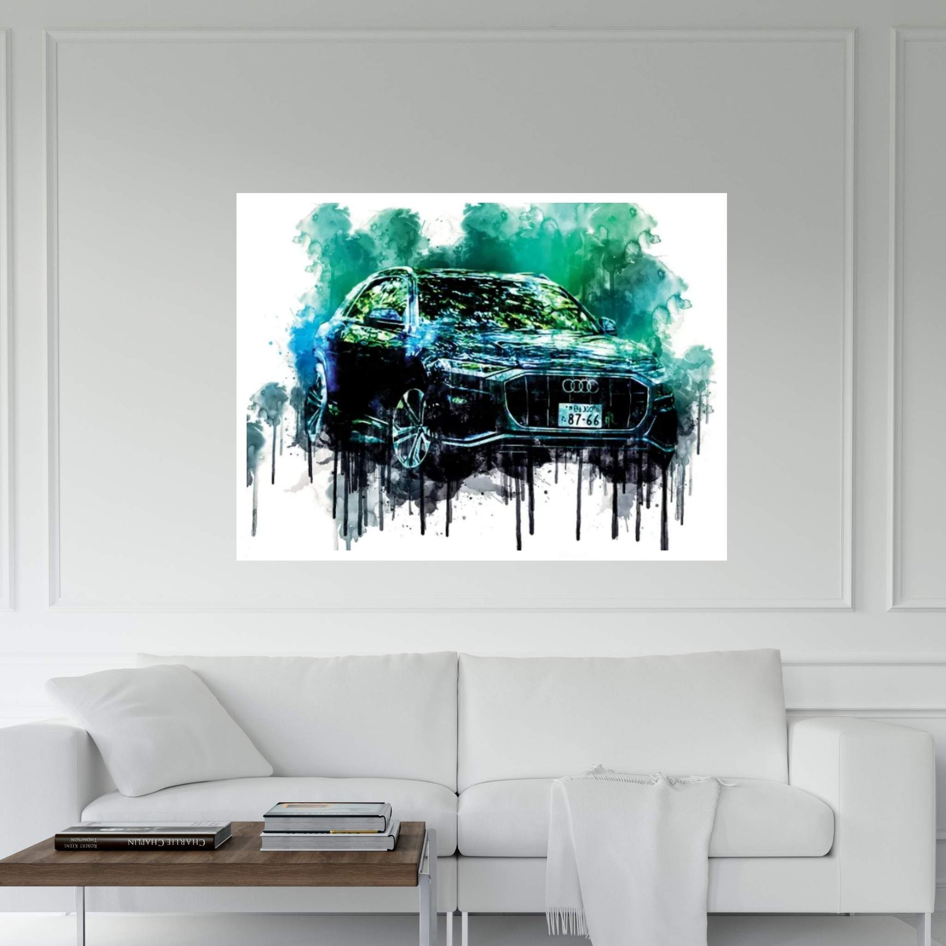 Audi Q8 55 TFSI Quattro S Line 2019 Canvas Wall Art - Y Canvas