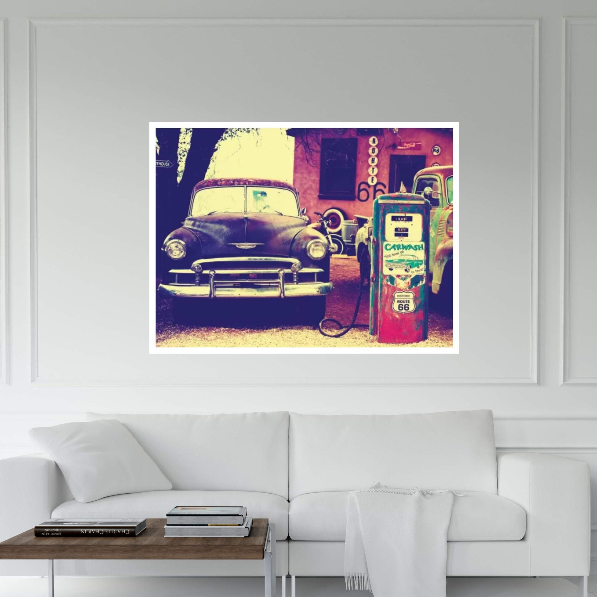 U.S. Route 66 Fill-Up Station Canvas Wall Art - Y Canvas