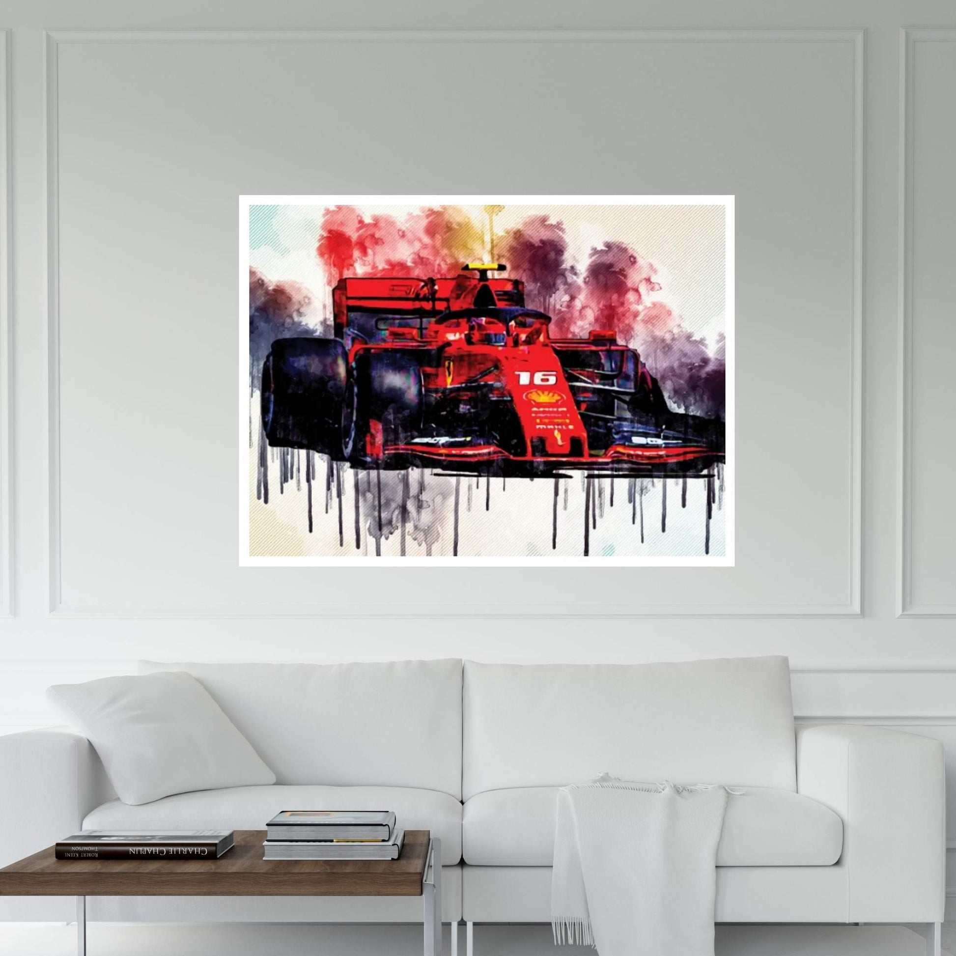 Charles Leclerc Ferrari Sf90 German Gp 2019 F1 Cars Raceway Formula 1 Scuderia Ferrari Canvas Wall Art - Y Canvas