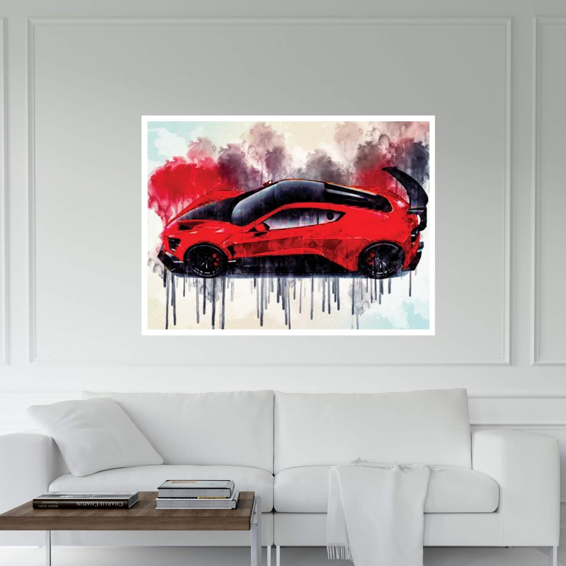 Zenvo Tsr-S 2019 View From Above Red Hypercar New Sports Cars Canvas Wall Art - Y Canvas