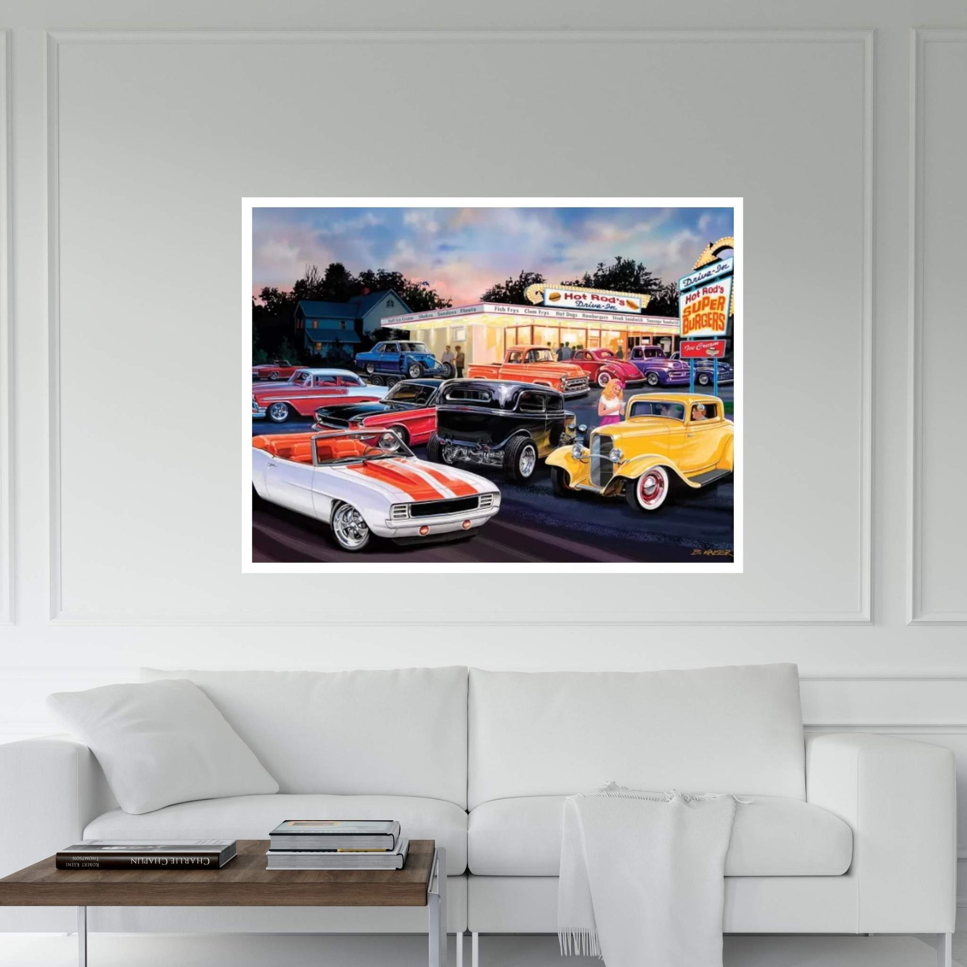 Hot Rod Drive-In I Canvas Wall Art - Y Canvas