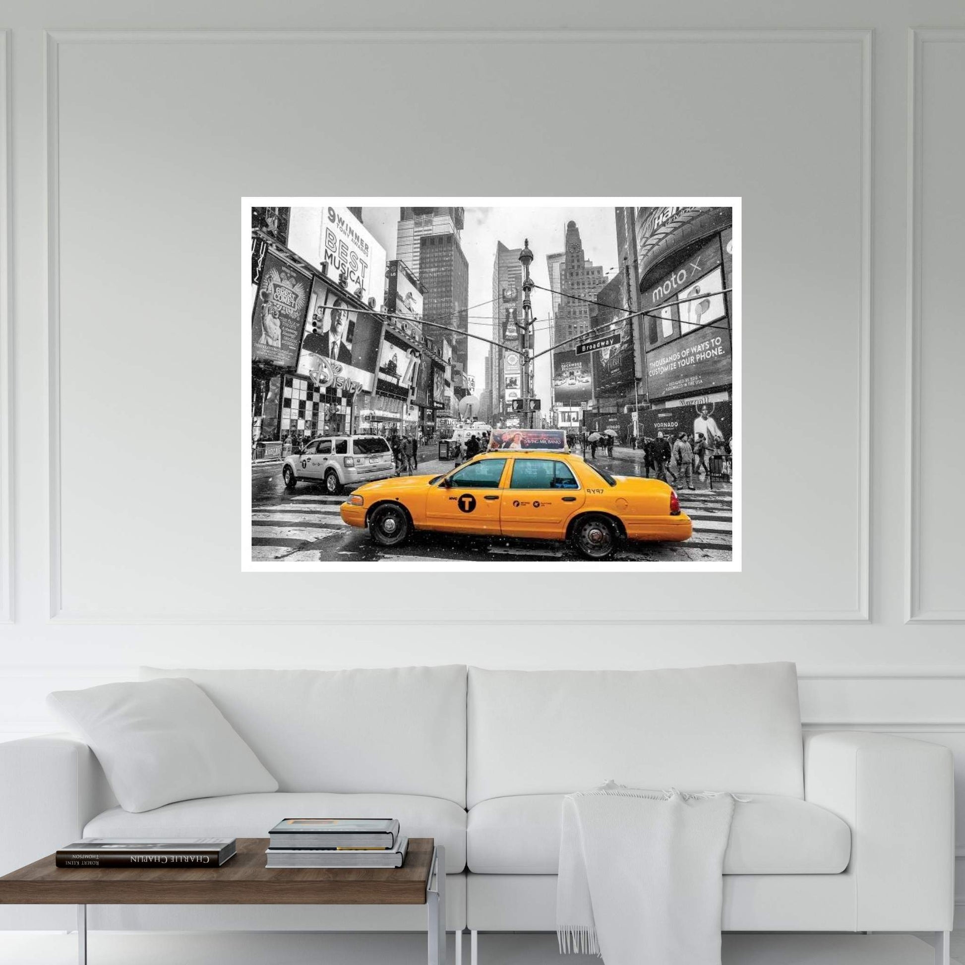 Times Square Yellow Cab I Canvas Wall Art - Y Canvas