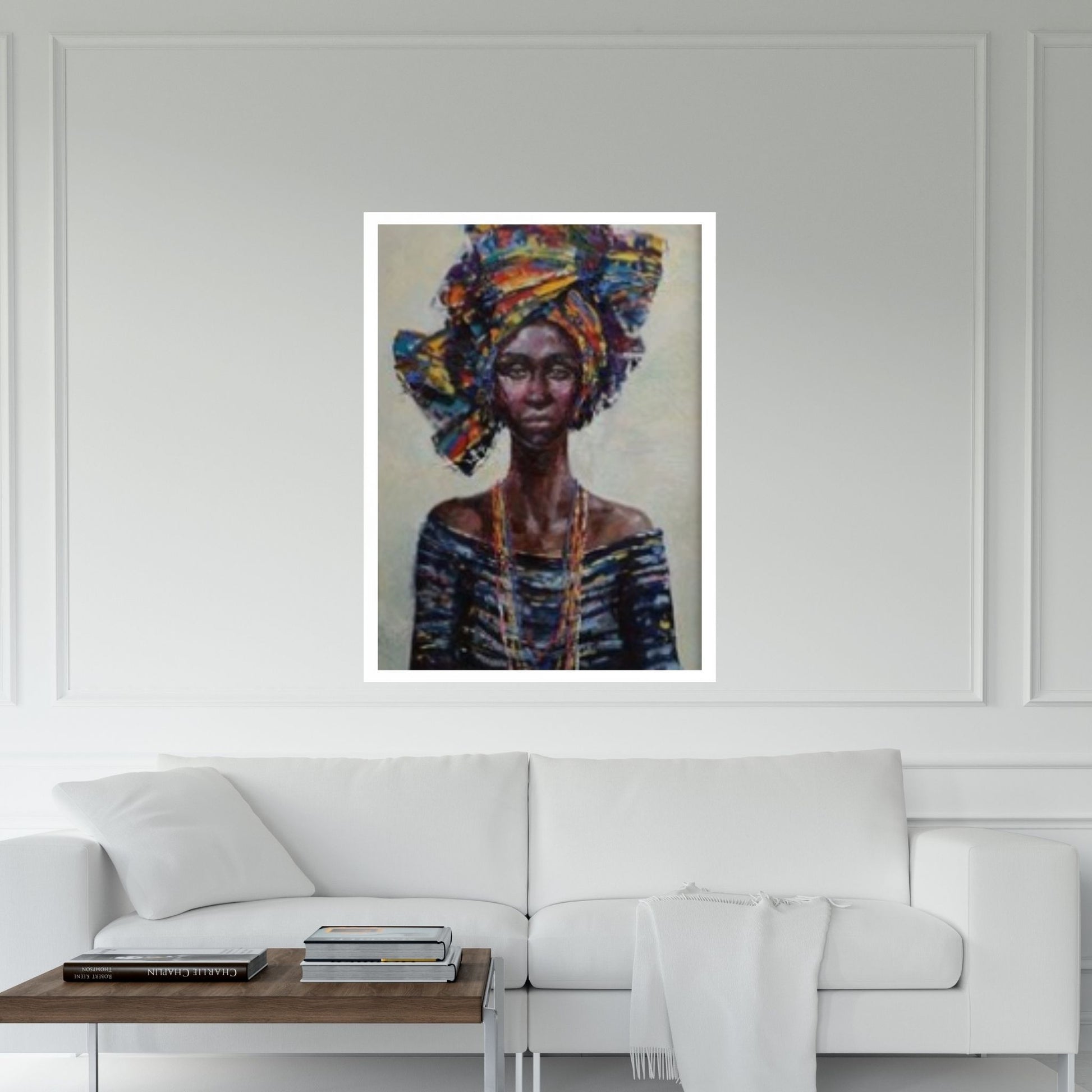 Black Woman Portrait, Afro Art, Colorful Wall Art,African Woman Makeup Wall Art - Y Canvas