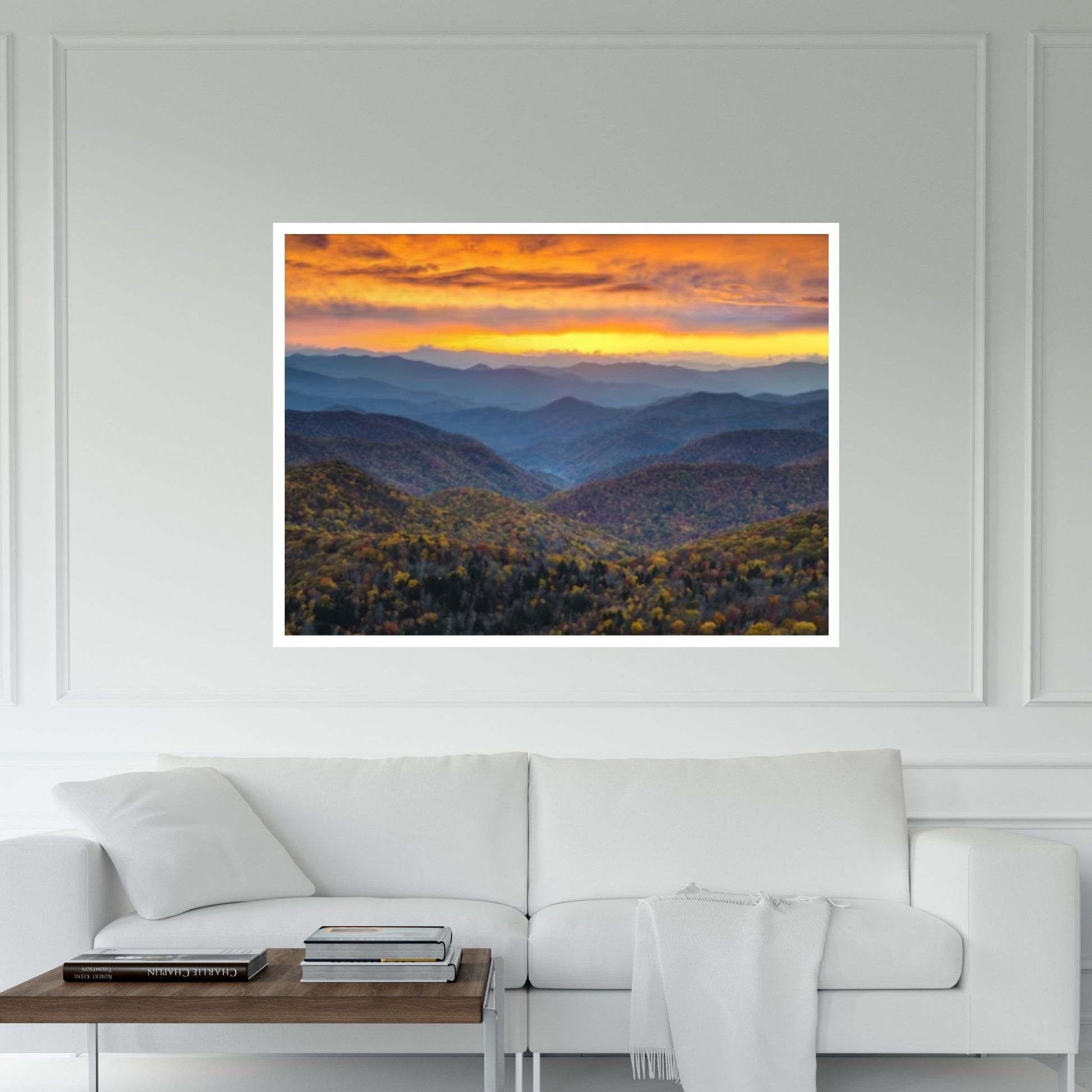 Blue Ridge Parkway Mountains Canvas Wall Art, North Carolina Print Wall Art - Y Canvas