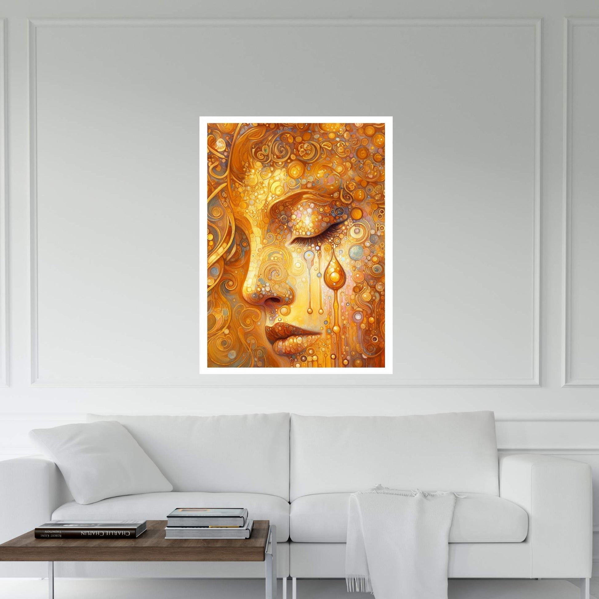 The Golden Tears Gustav Klimt Modern Abstract Reproduction Canvas Wall Art - Y Canvas