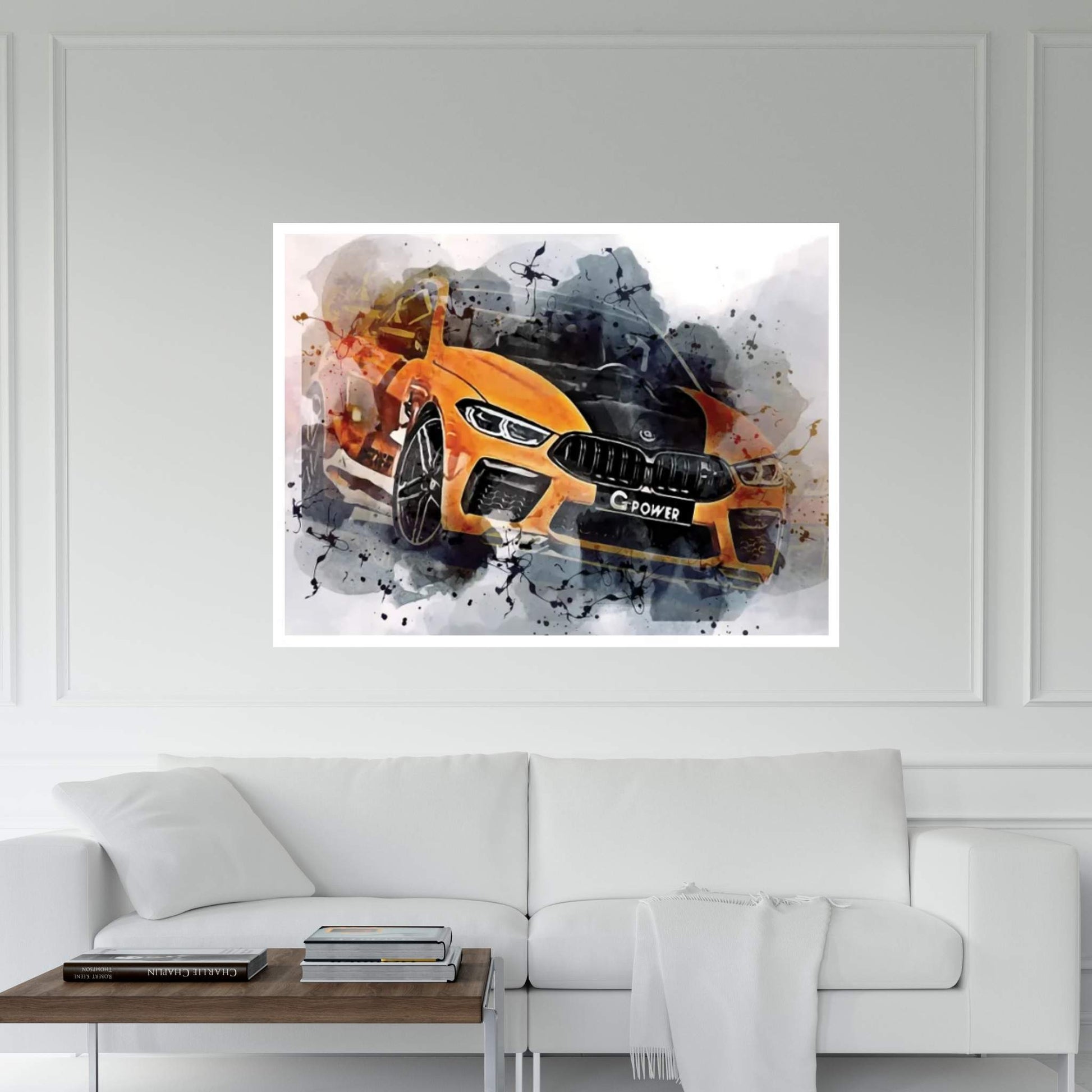 G-Power G8M Hurricane Rs Orange Sports Coupe BMW M8 F92 Exterior Canvas Wall Art - Y Canvas