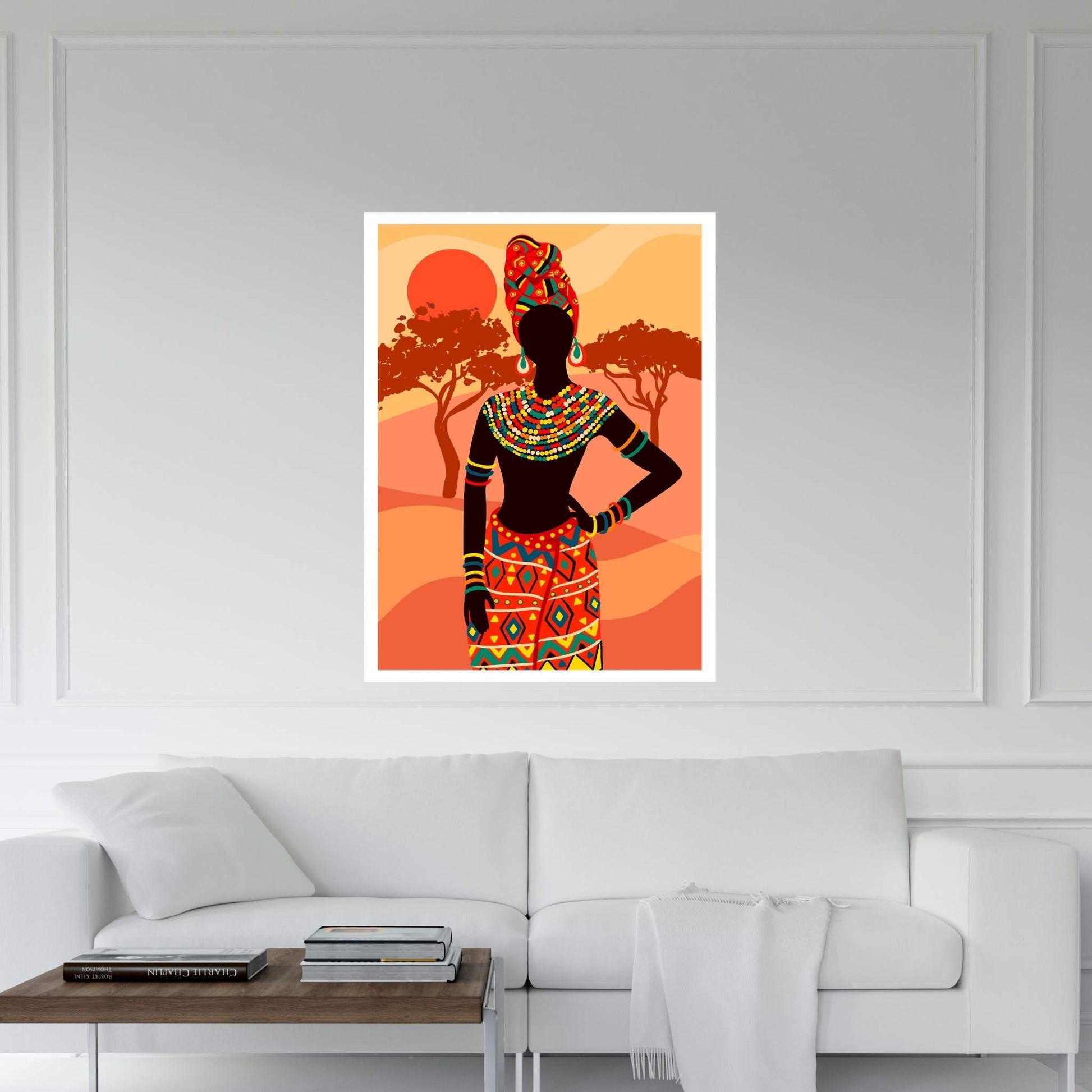 African Black Woman Canvas Wall Art Home Decor - Y Canvas