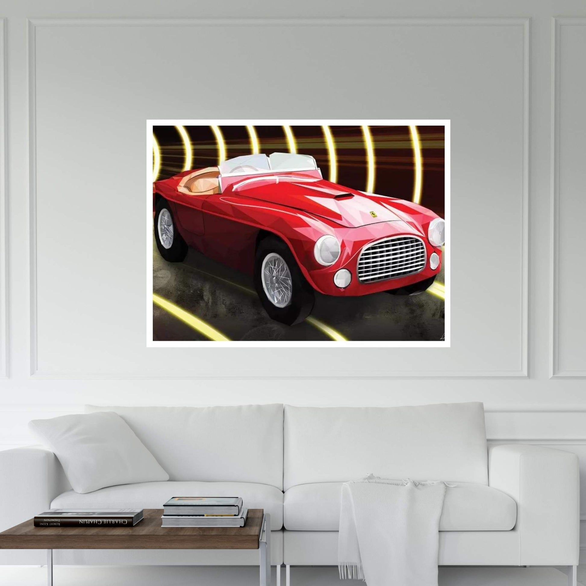 Le Rouge Ferrari Canvas Wall Art - Y Canvas