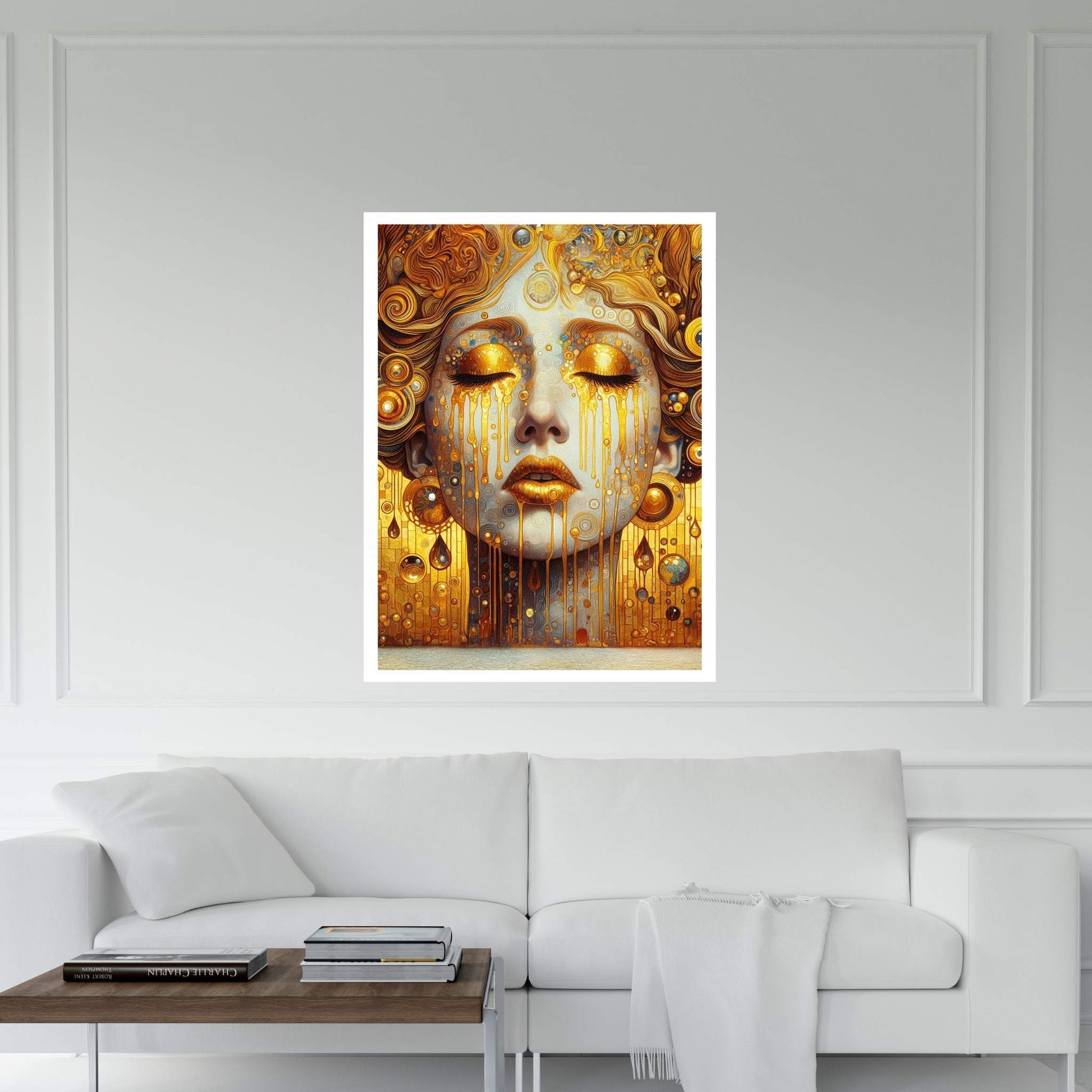 The Golden Tears Gustav Klimt Modern Abstract Reproduction Canvas Wall Art - Y Canvas