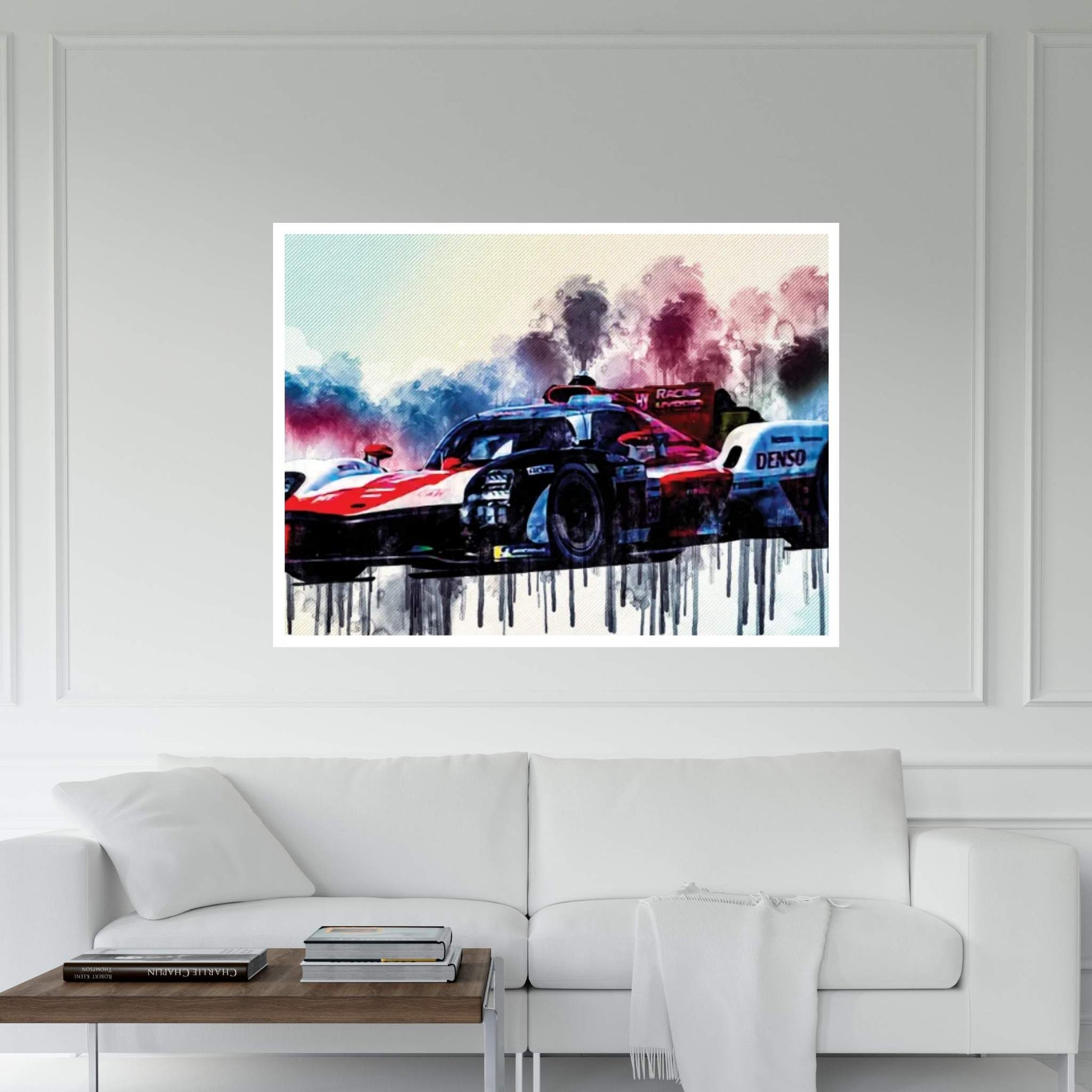 Fia Wec 2021 Toyota Gr010 Hybrid Le Mans Hypercar Racing Car Canvas Wall Art - Y Canvas