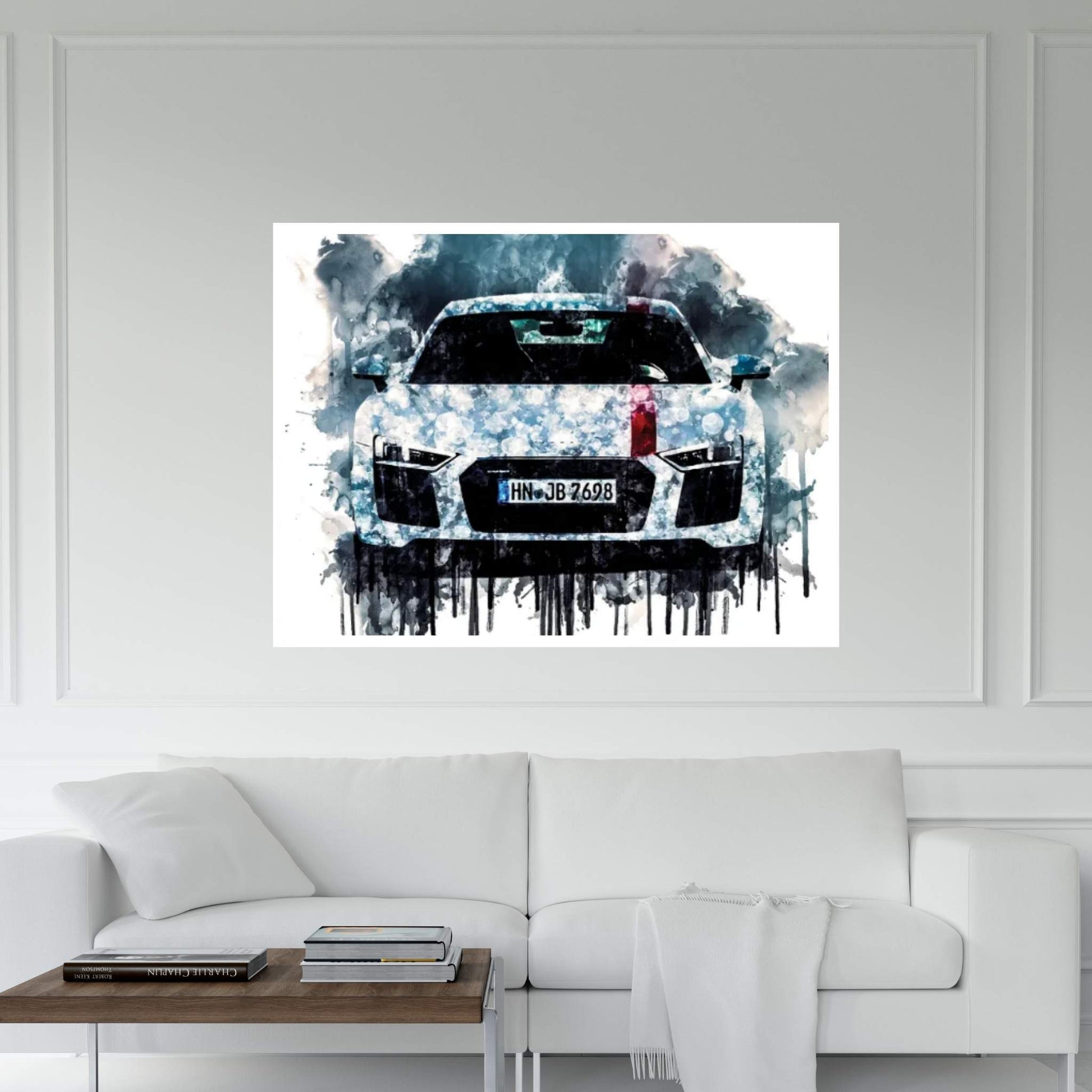 Car 2018 Audi R8 V10 RWS Canvas Wall Art - Y Canvas